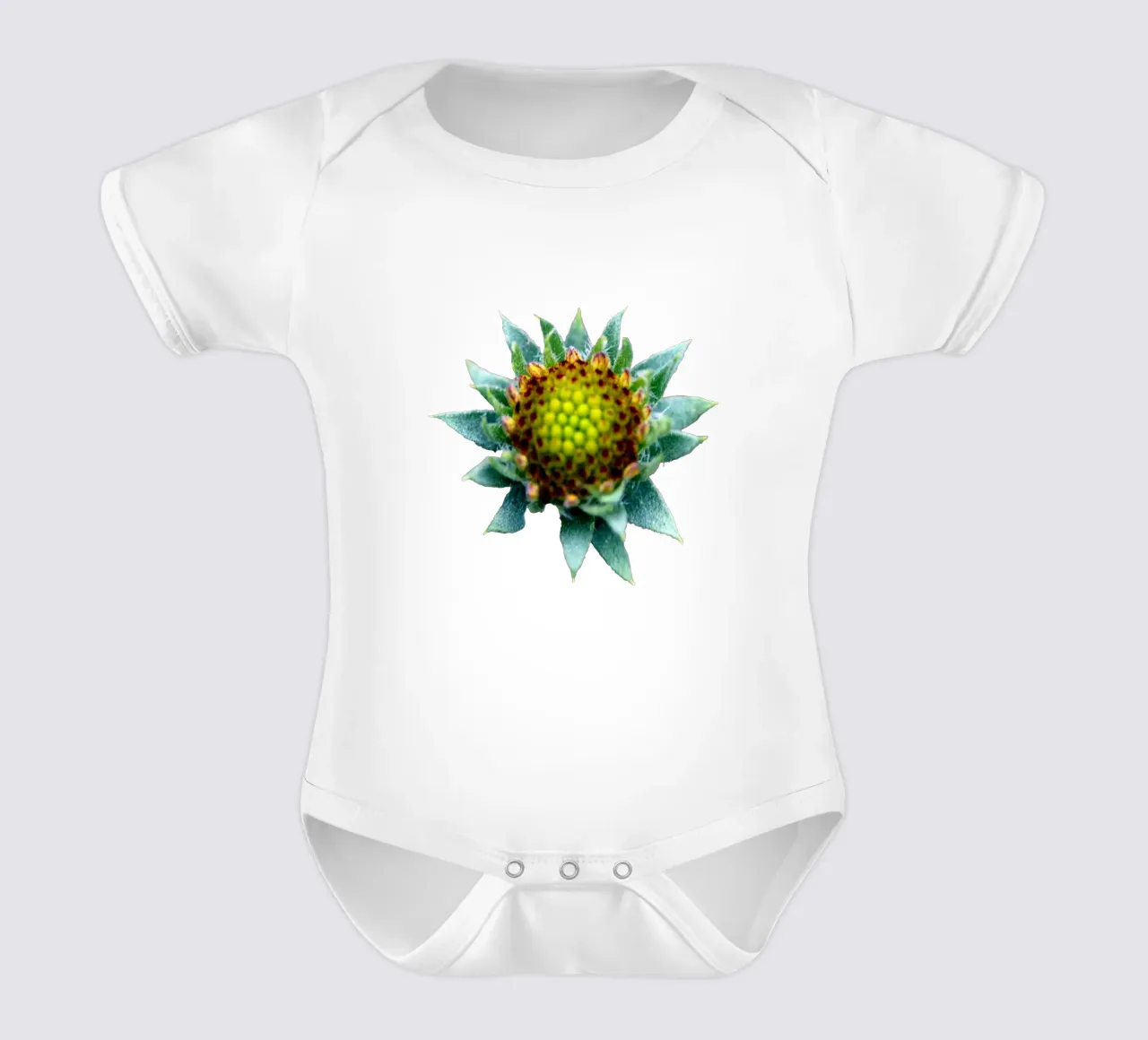 Fiore macro body neonato maniche corte da Bold Blooms