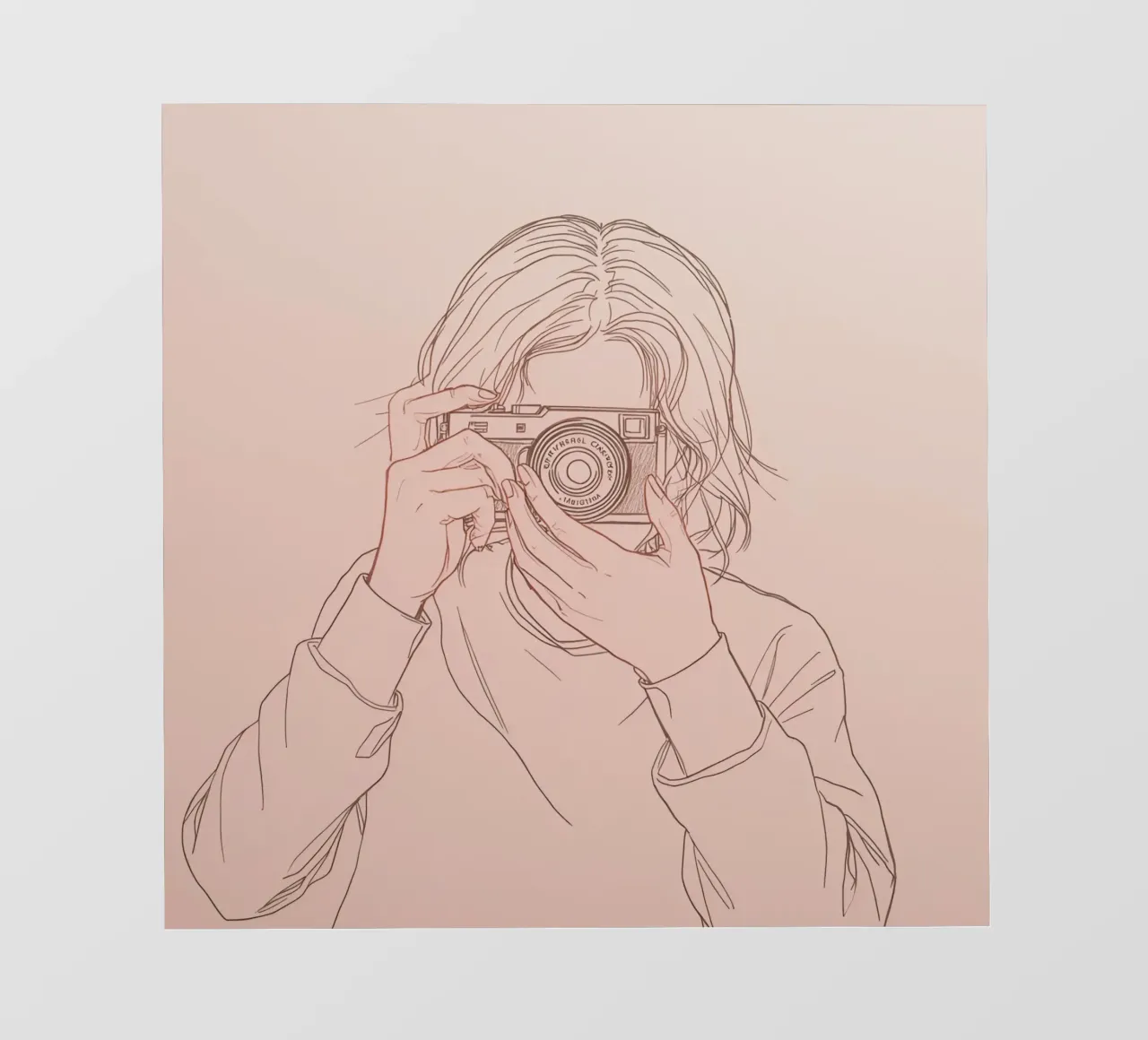 Individuelles Festhalten des Moments mit einer alten Kamera Fototapete von DesignDoodle