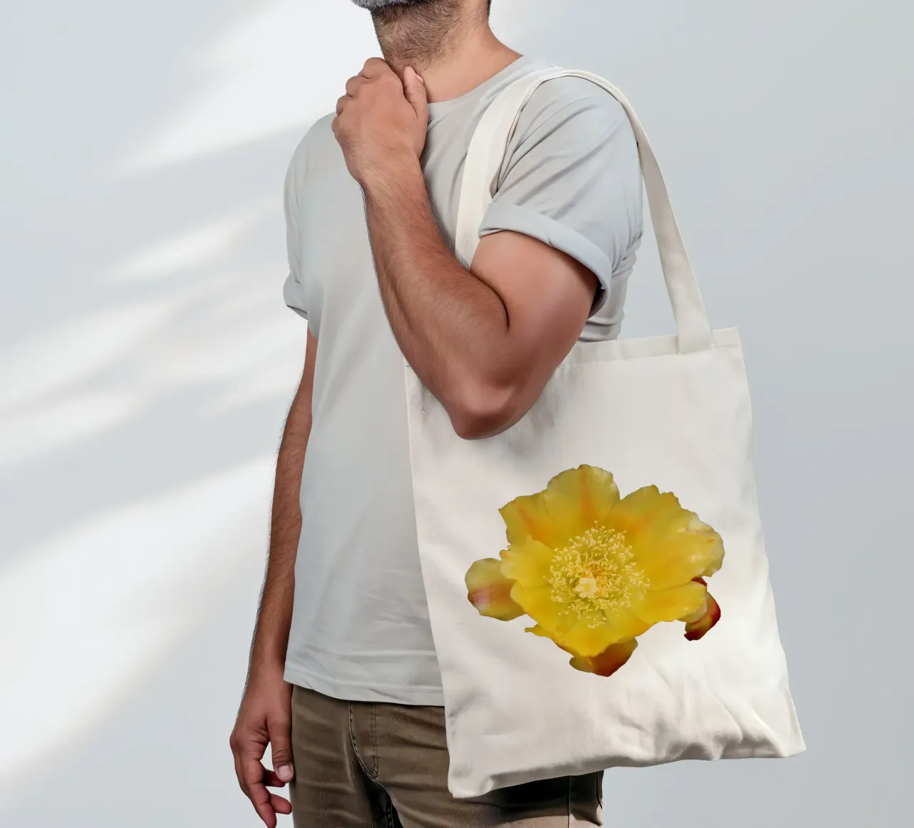 Fiore macro borsa in juta da Bold Blooms