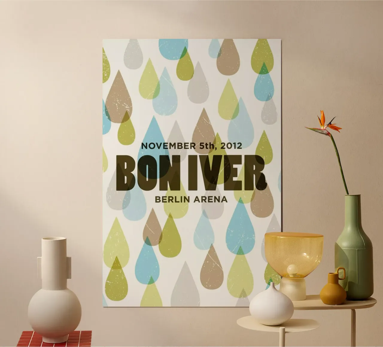 BON IVER poster con telaio in legno da The Indoor Type