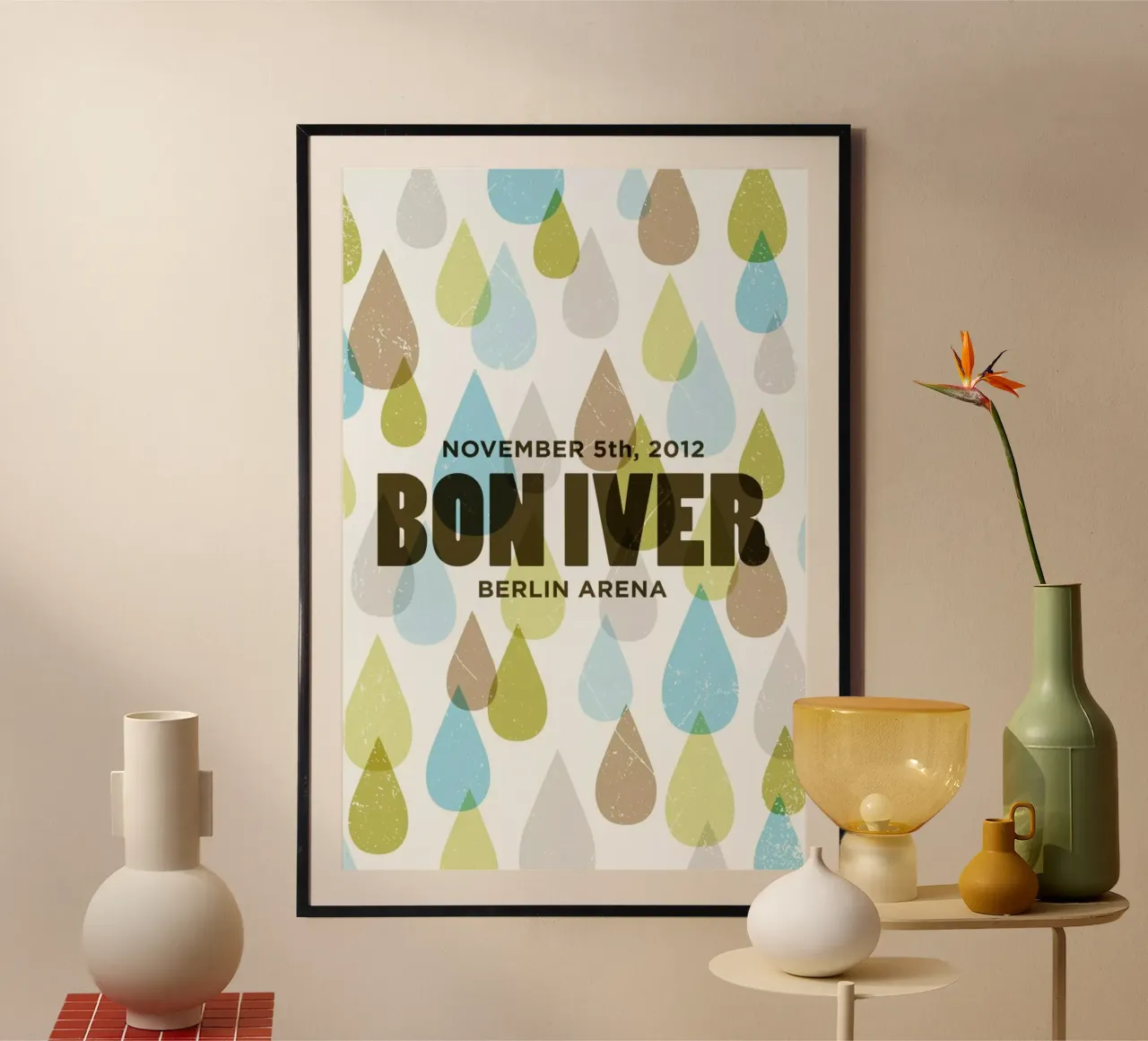 BON IVER poster con telaio in legno da The Indoor Type