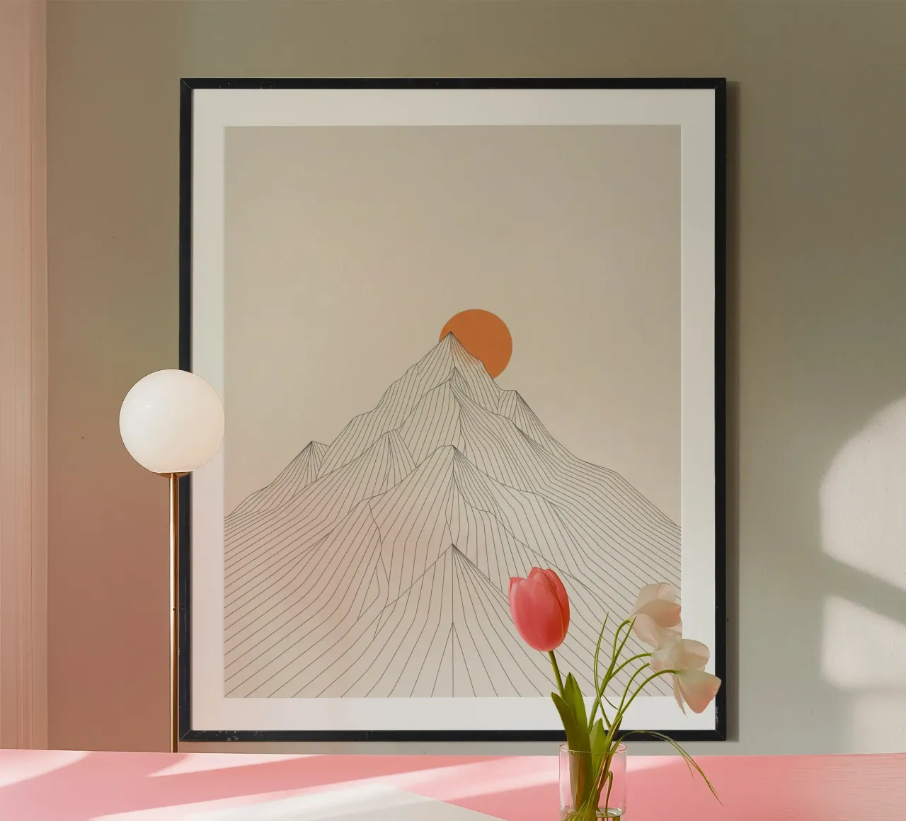 New Horizon poster with wooden frame by ZEN VACATION