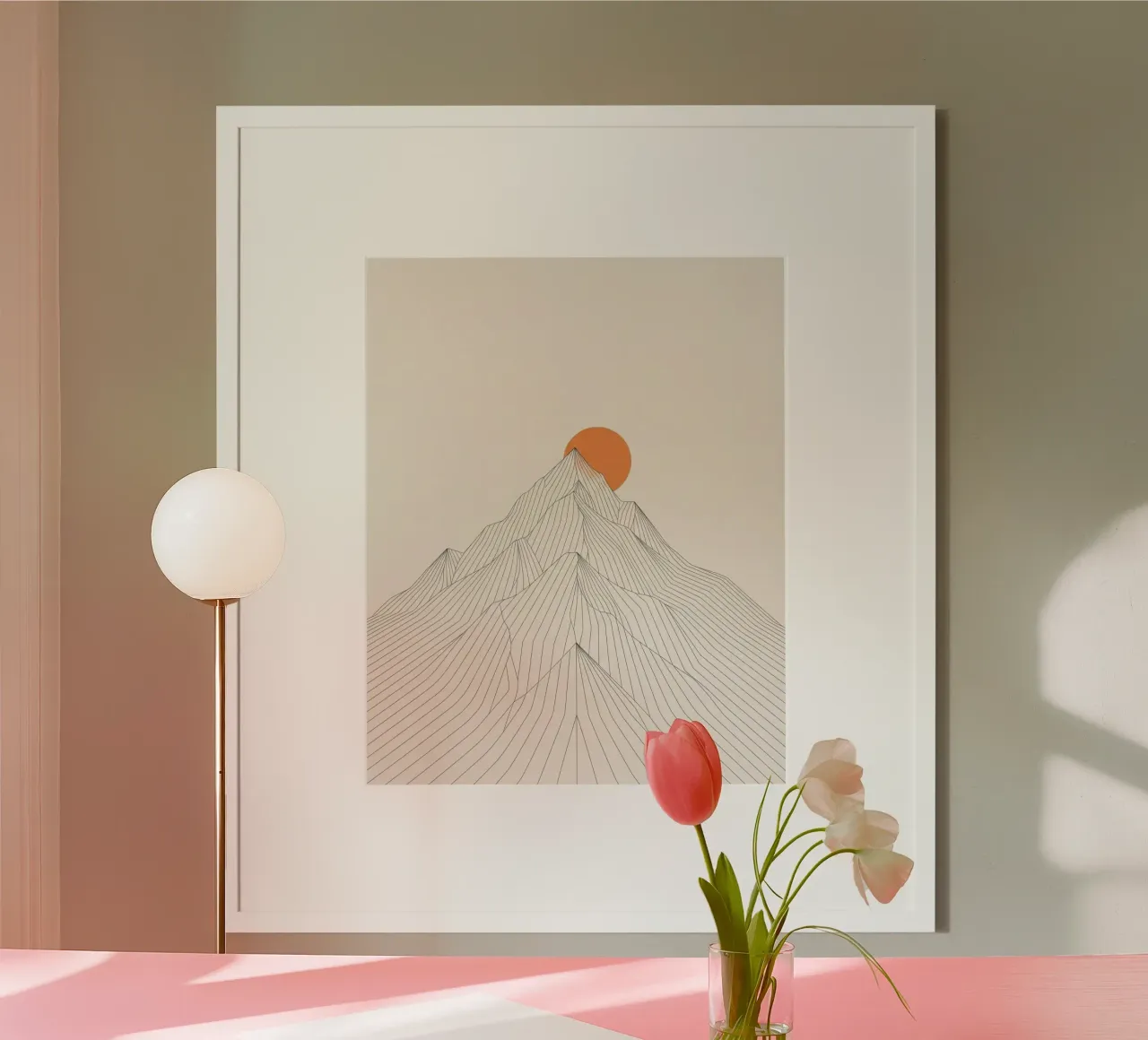 New Horizon poster with wooden frame by ZEN VACATION