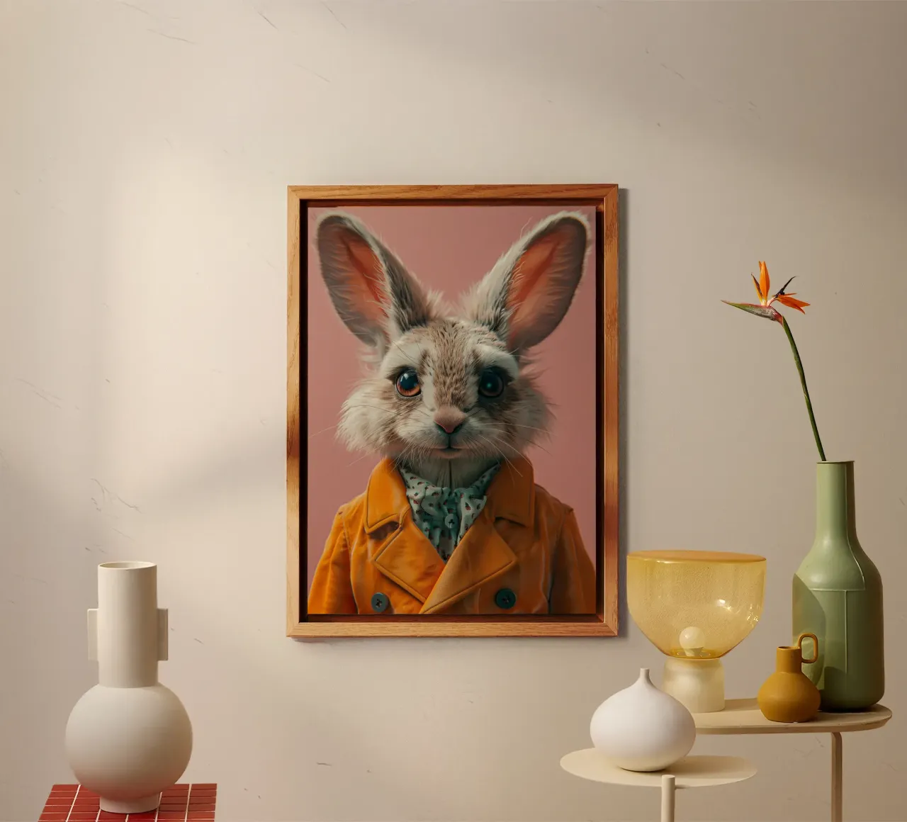 Dapper Bunny alluminio dibond da Chic Creatures