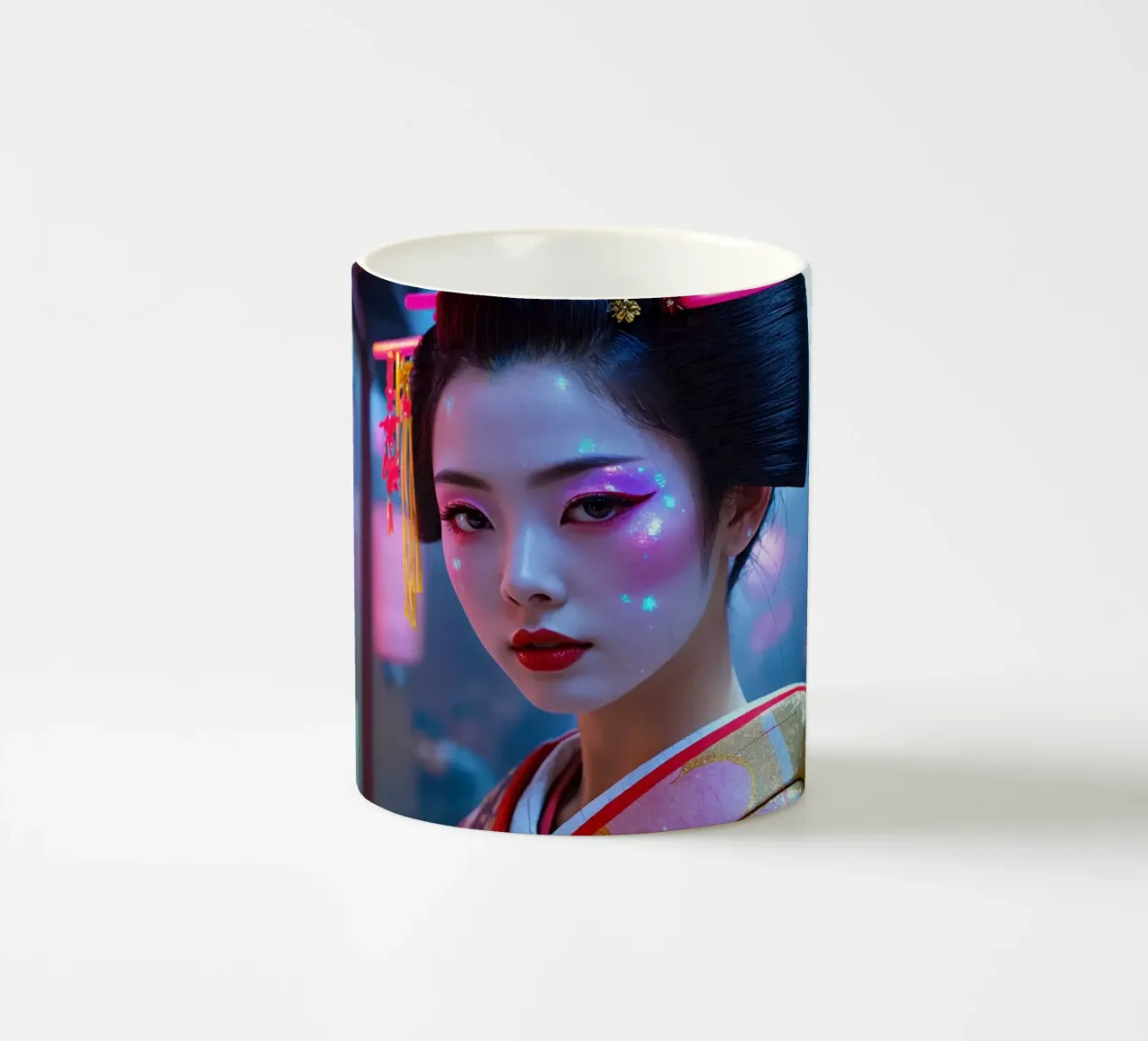 Neo Geisha tazza in ceramica da Flo Klein
