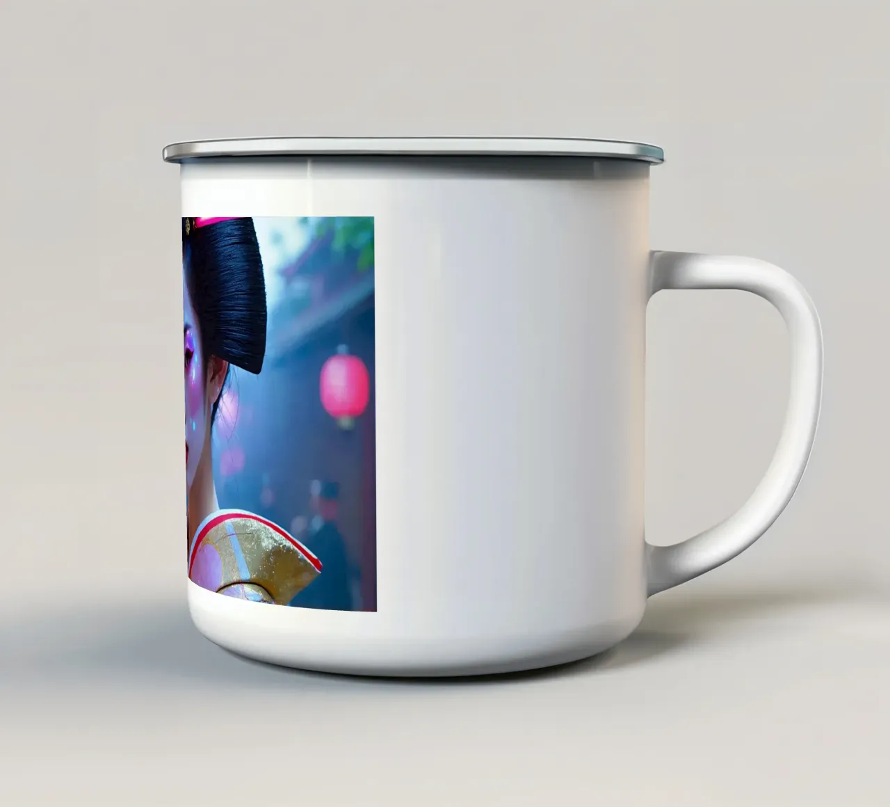 Neo Geisha tazza in smalto da Flo Klein