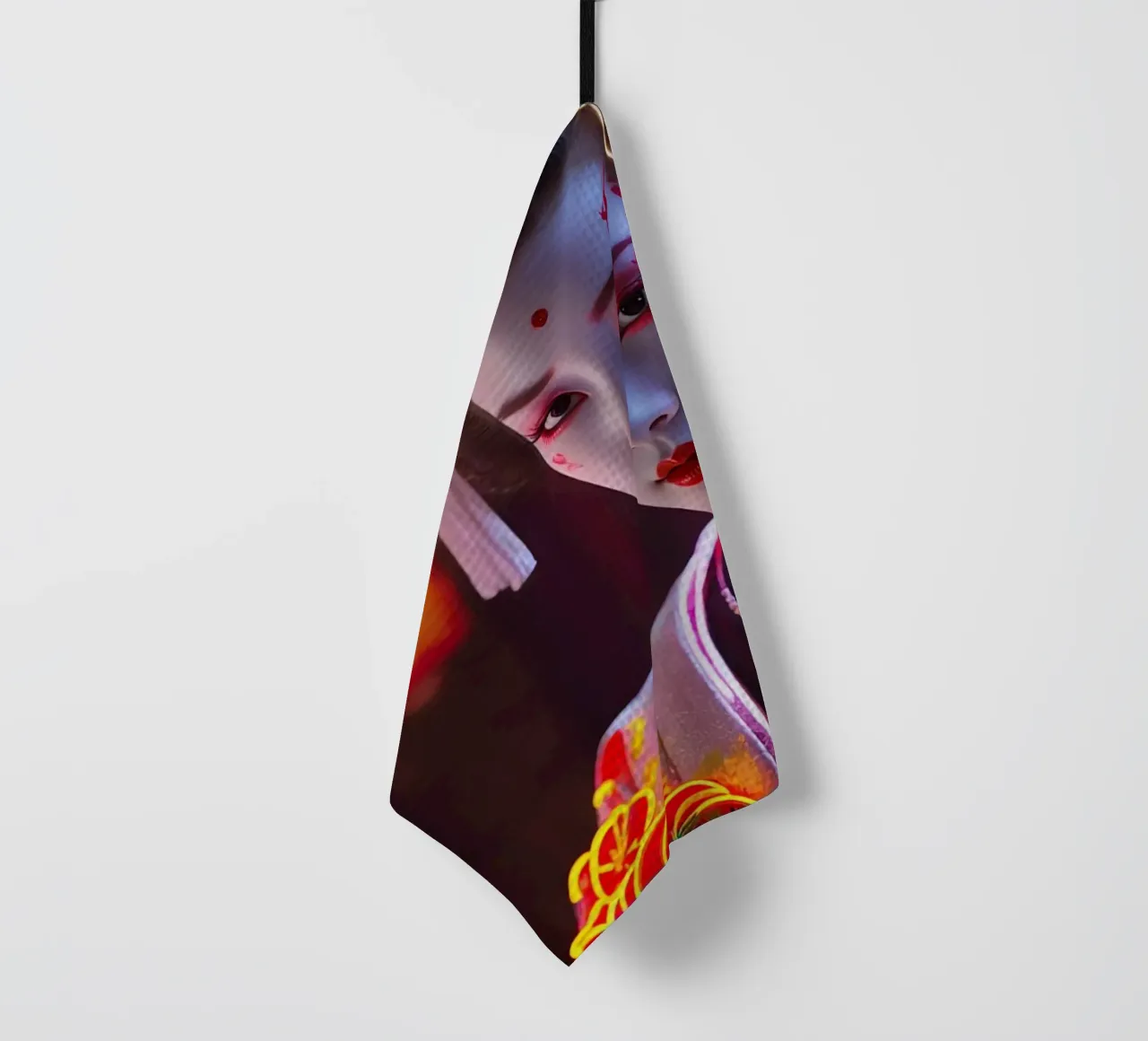 Tokyo Geisha tea towel by Flo Klein