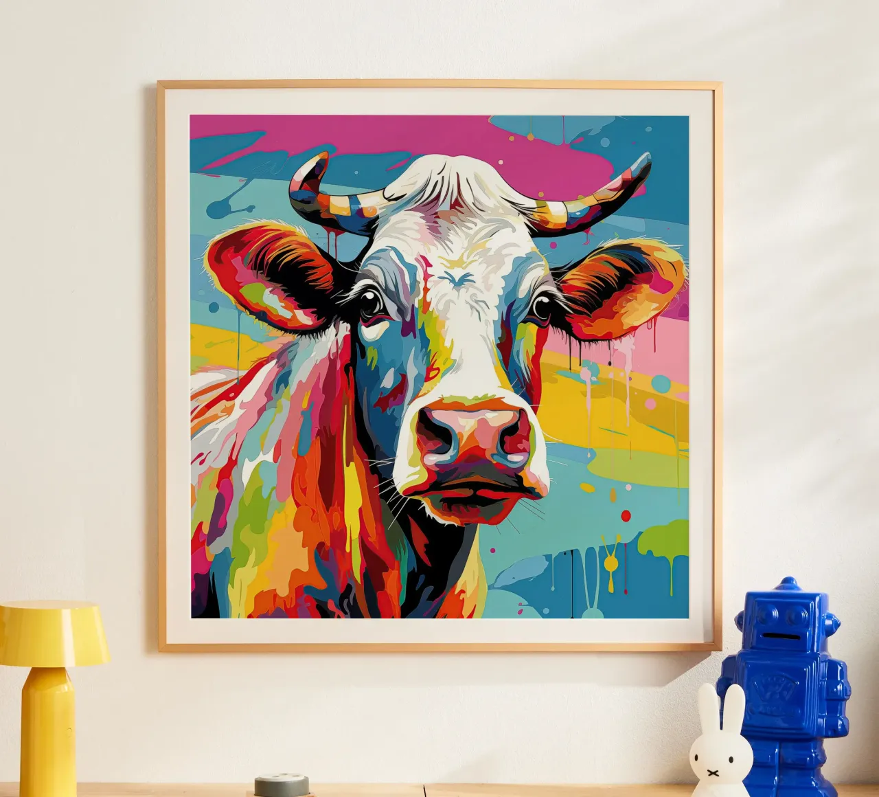 Wandkunst von Imagine Poster mit Holzrahmen von Imagine