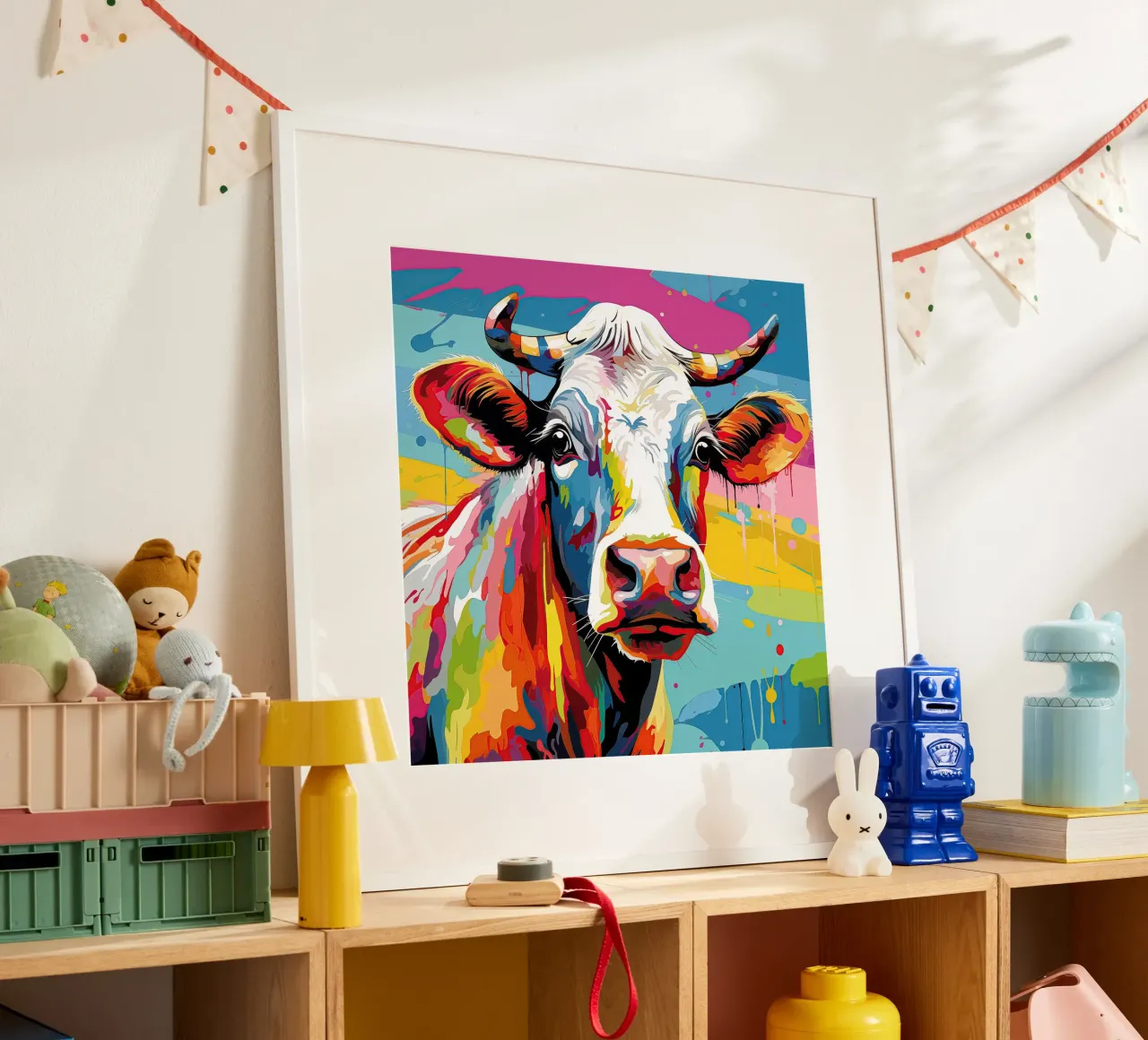 Wandkunst von Imagine Poster mit Holzrahmen von Imagine