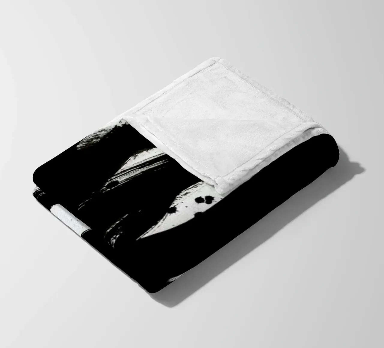 Black On White 1 coperta in pile da IRIS LEHNHARDT FINE ART