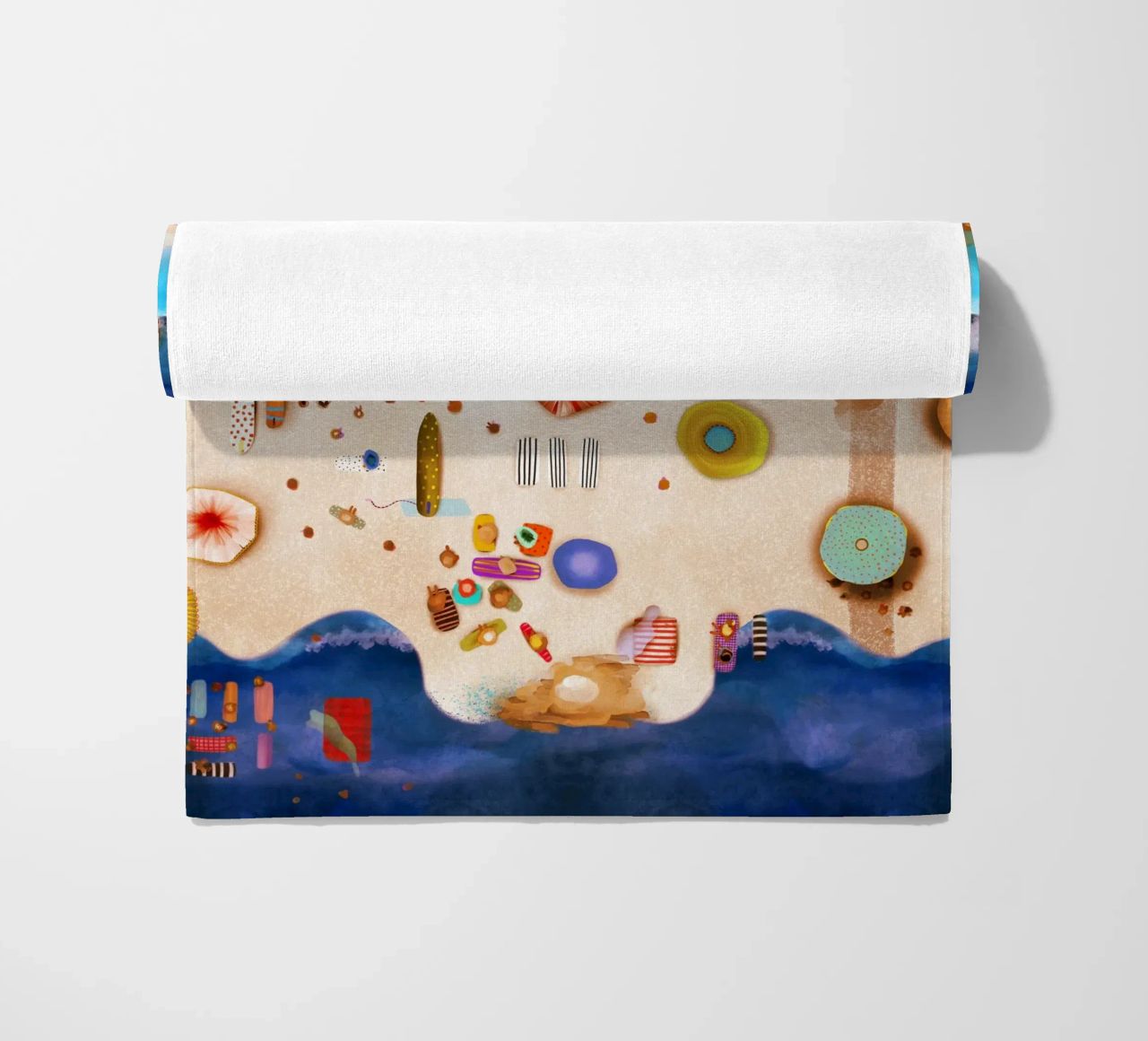 Blu Oceanic surf onde cremose sabbia vacanze in famiglia telo mare da Ruth Fitta-Schulz