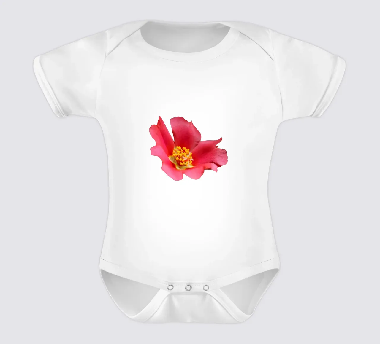Fiore macro body neonato maniche corte da Bold Blooms