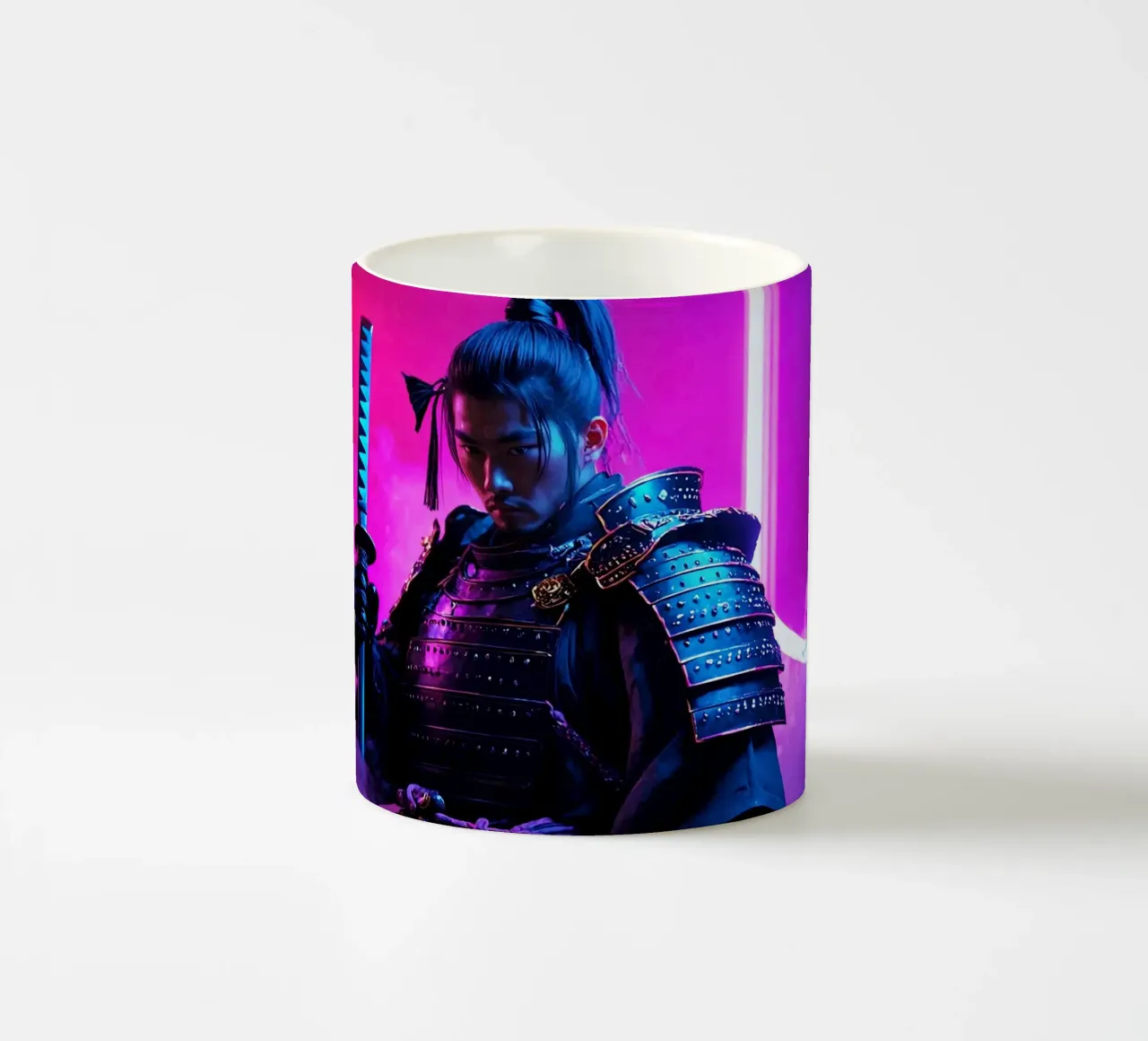 Samurai tazza in ceramica da Flo Klein