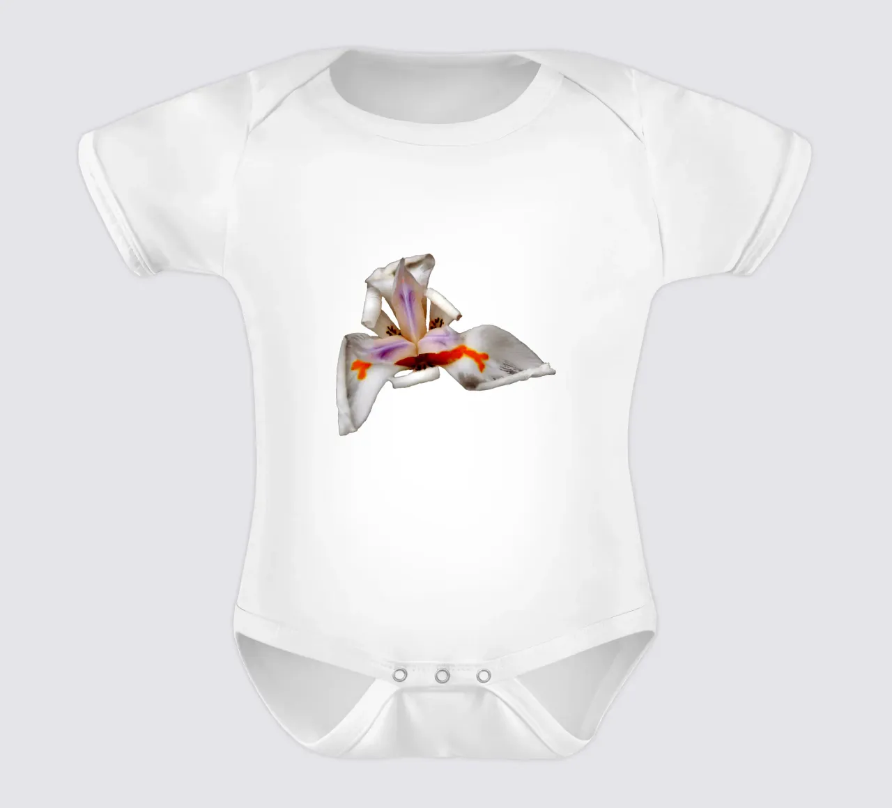 Fiore macro body neonato maniche corte da Bold Blooms
