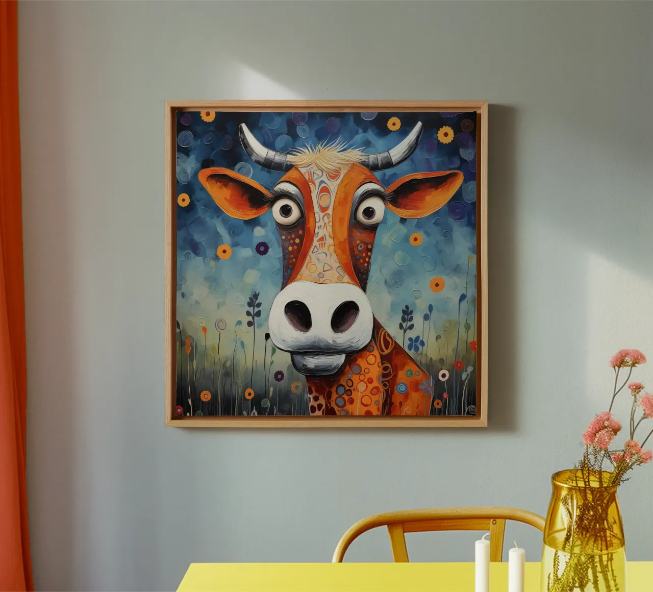 Muurkunst van Imagine canvas met Baklijst van Imagine