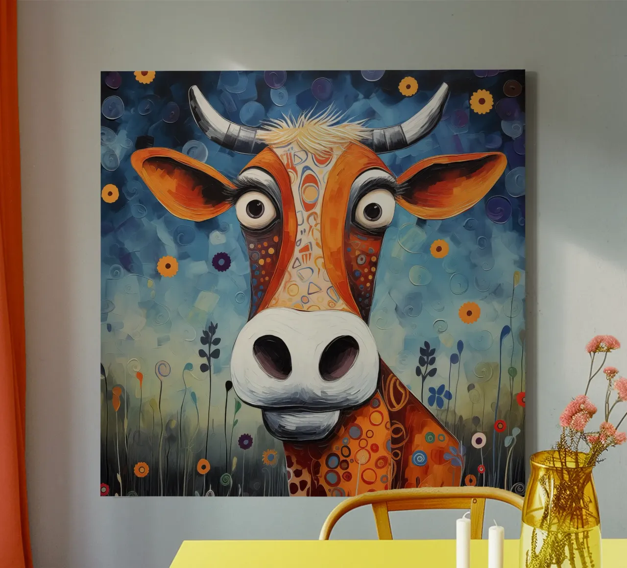 Muurkunst van Imagine canvas met Baklijst van Imagine