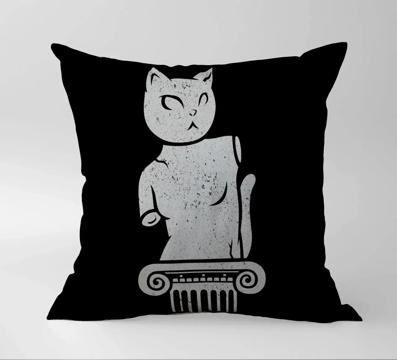 Cute Black Cat Minimalist Tongue cuscino da Tobe Fonseca