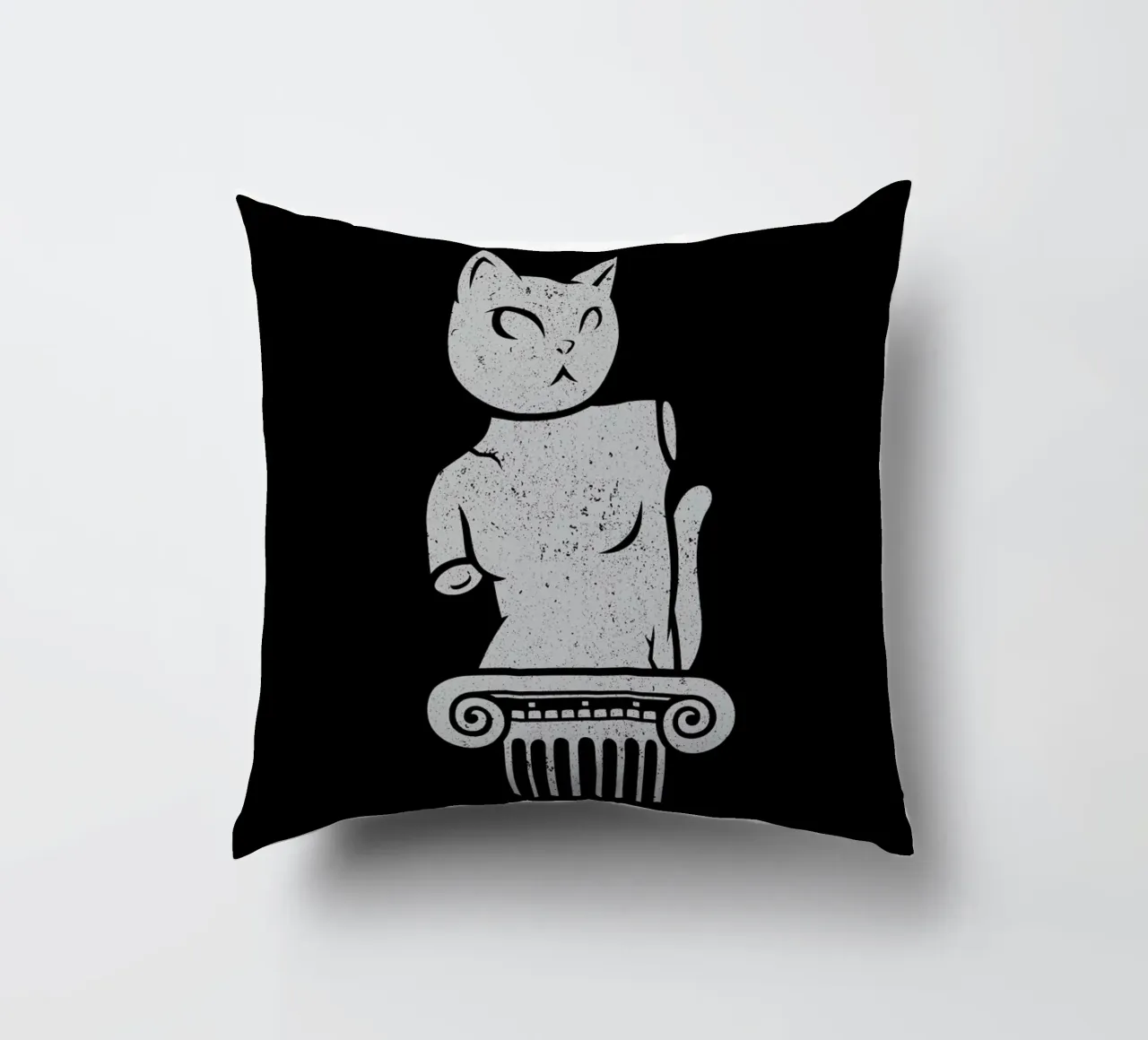 Cute Black Cat Minimalist Tongue cuscino da Tobe Fonseca