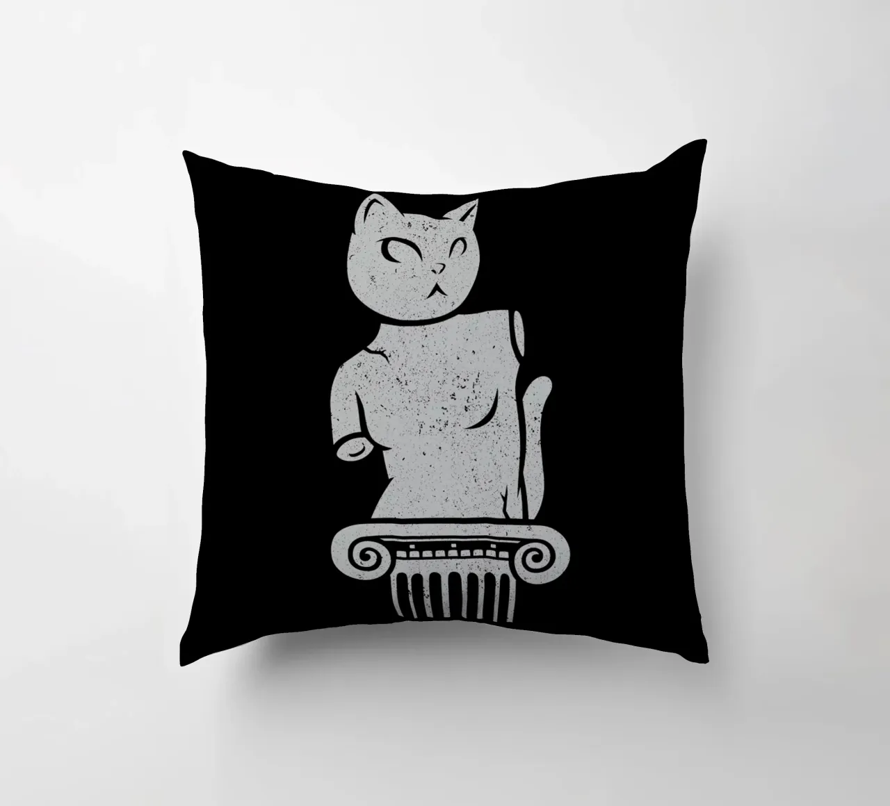 Cute Black Cat Minimalist Tongue cuscino da Tobe Fonseca