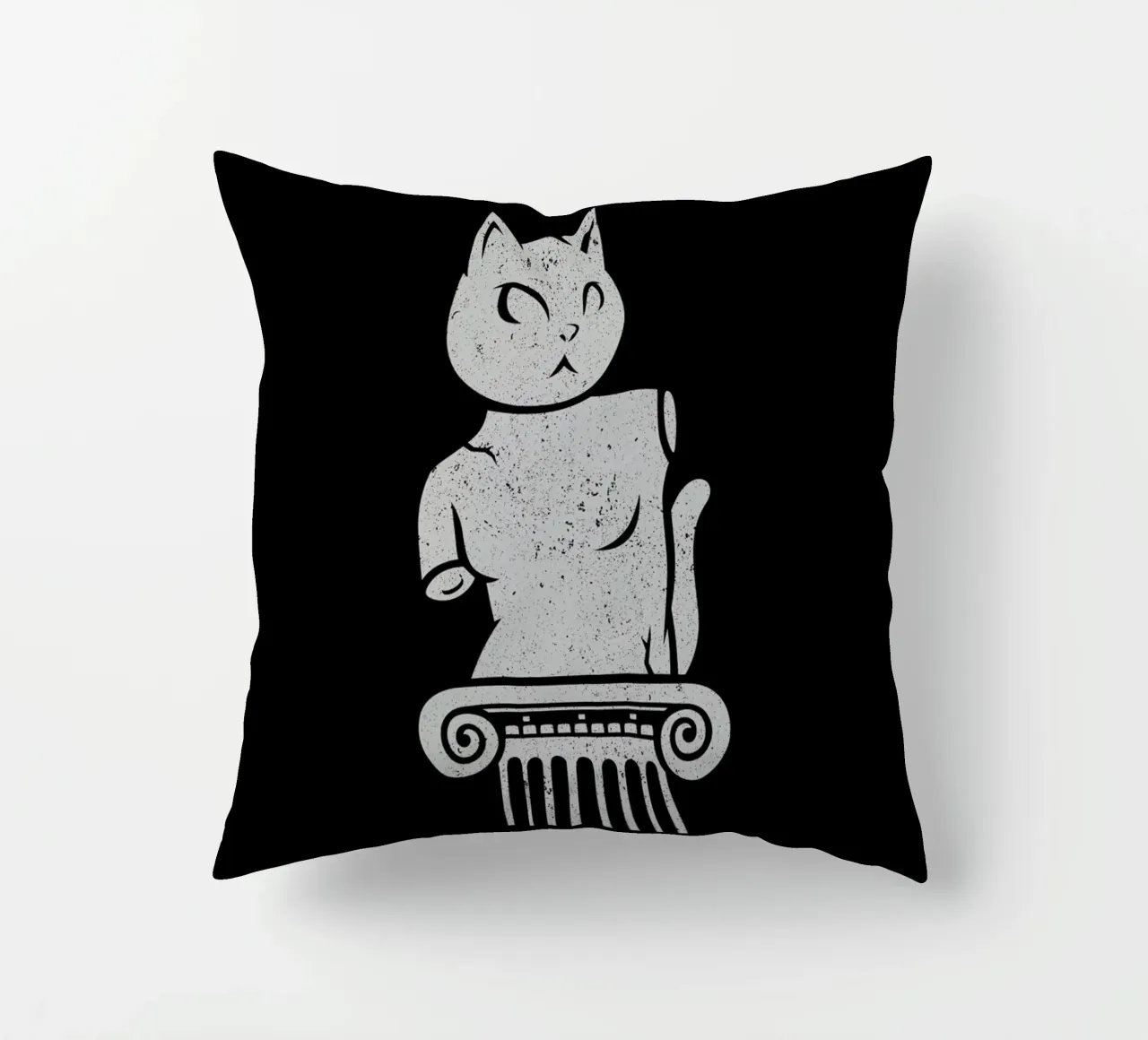 Cute Black Cat Minimalist Tongue cuscino da Tobe Fonseca