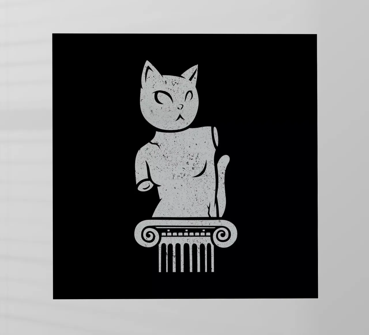 Cute Black Cat Minimalist Tongue pellicola backlit da Tobe Fonseca