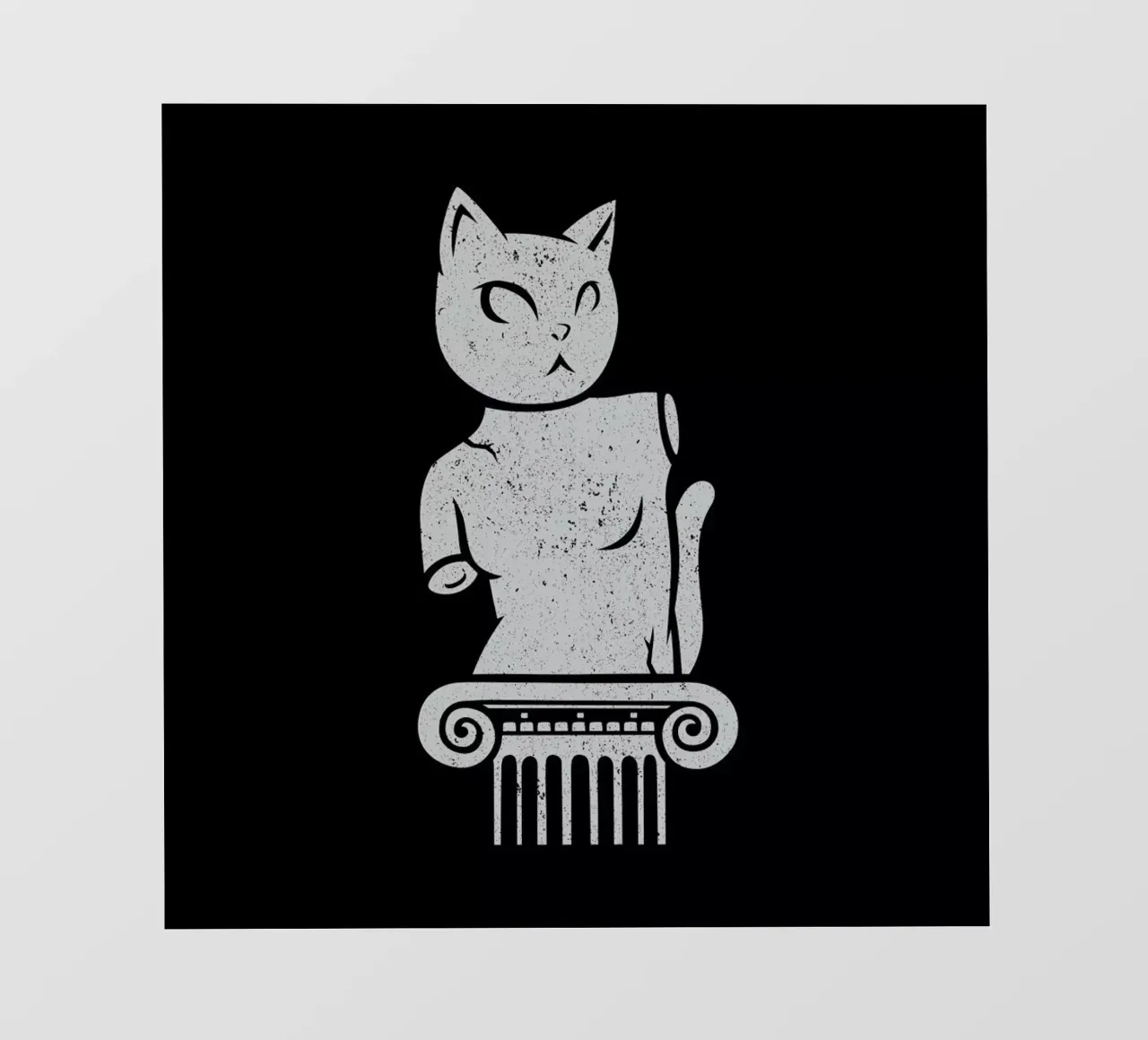 Cute Black Cat Minimalist Tongue pellicola backlit da Tobe Fonseca