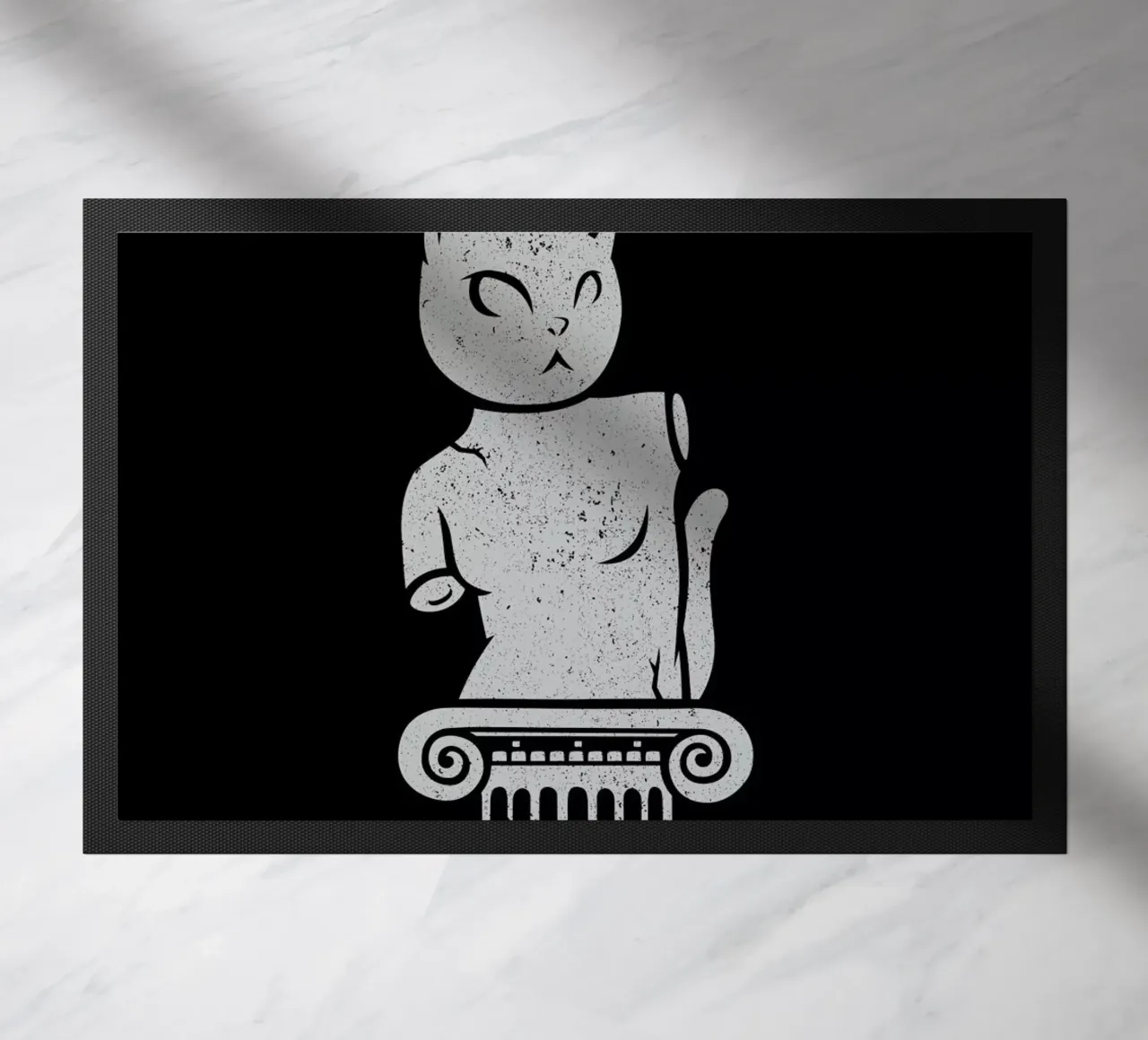 Cute Black Cat Minimalist Tongue zerbino da Tobe Fonseca