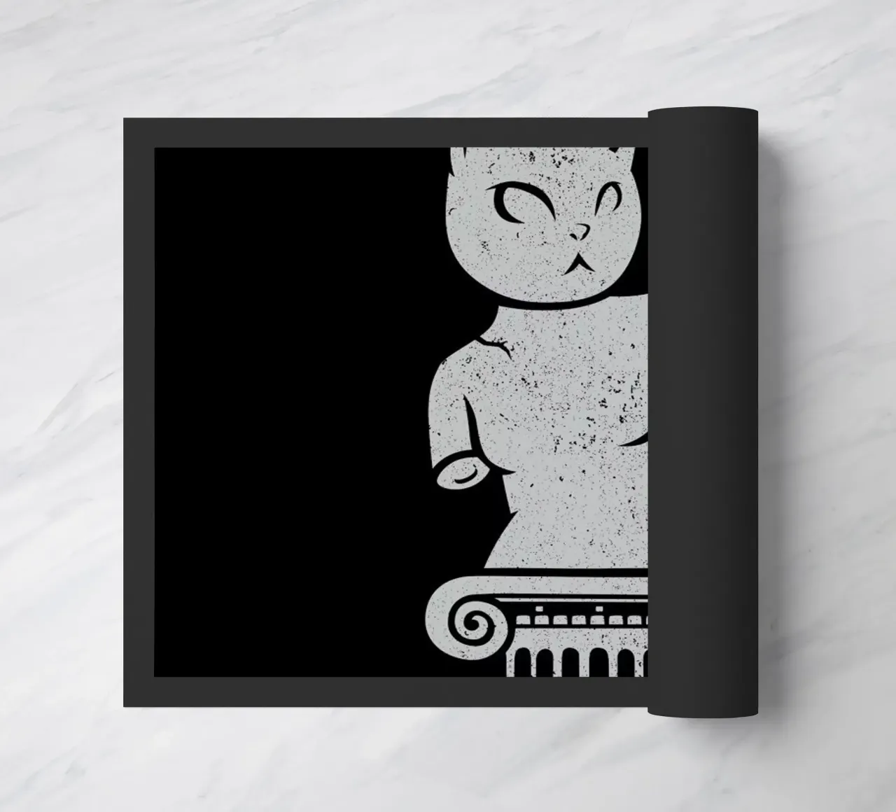Cute Black Cat Minimalist Tongue zerbino da Tobe Fonseca