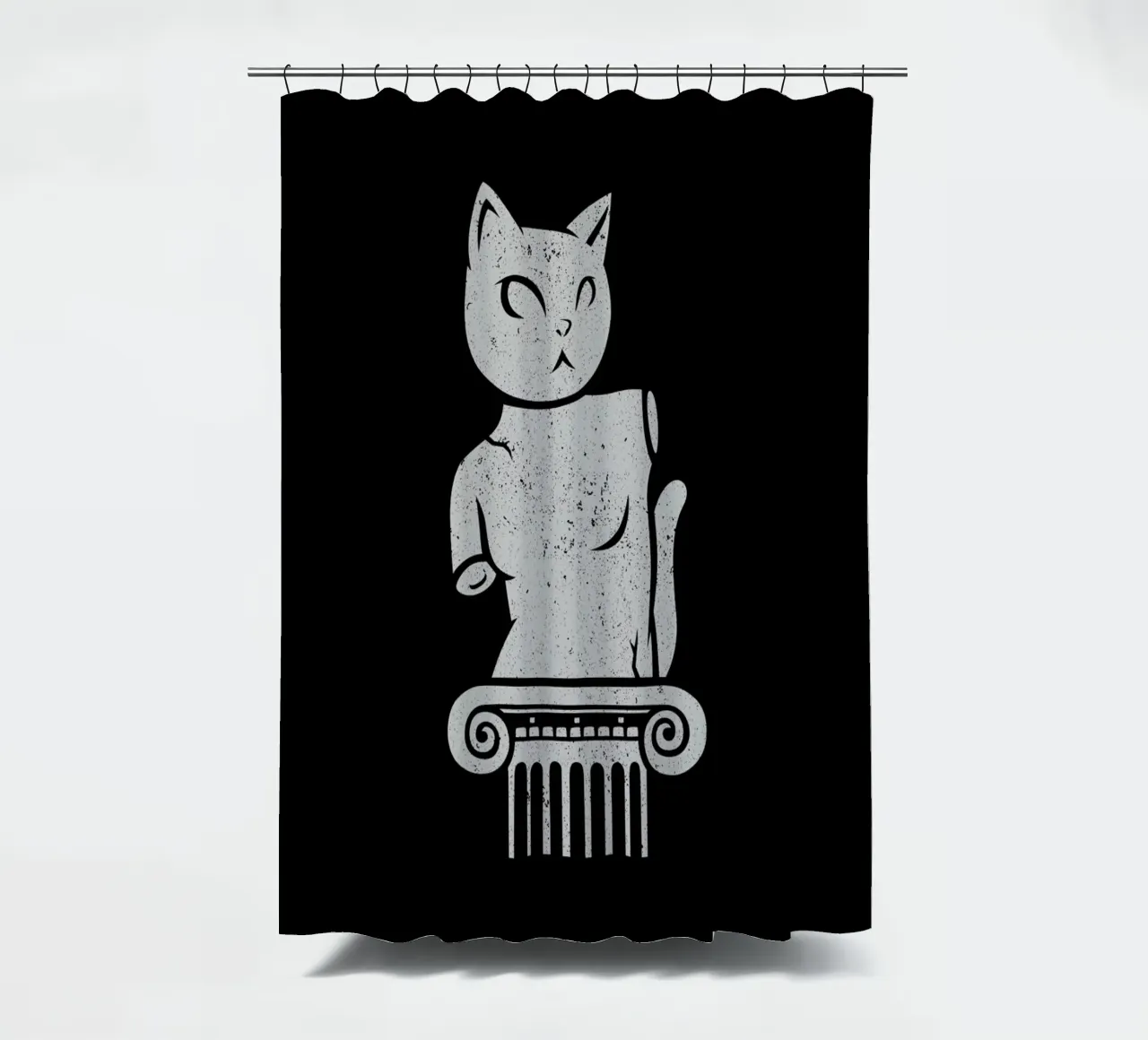 Cute Black Cat Minimalist Tongue tenda da doccia da Tobe Fonseca