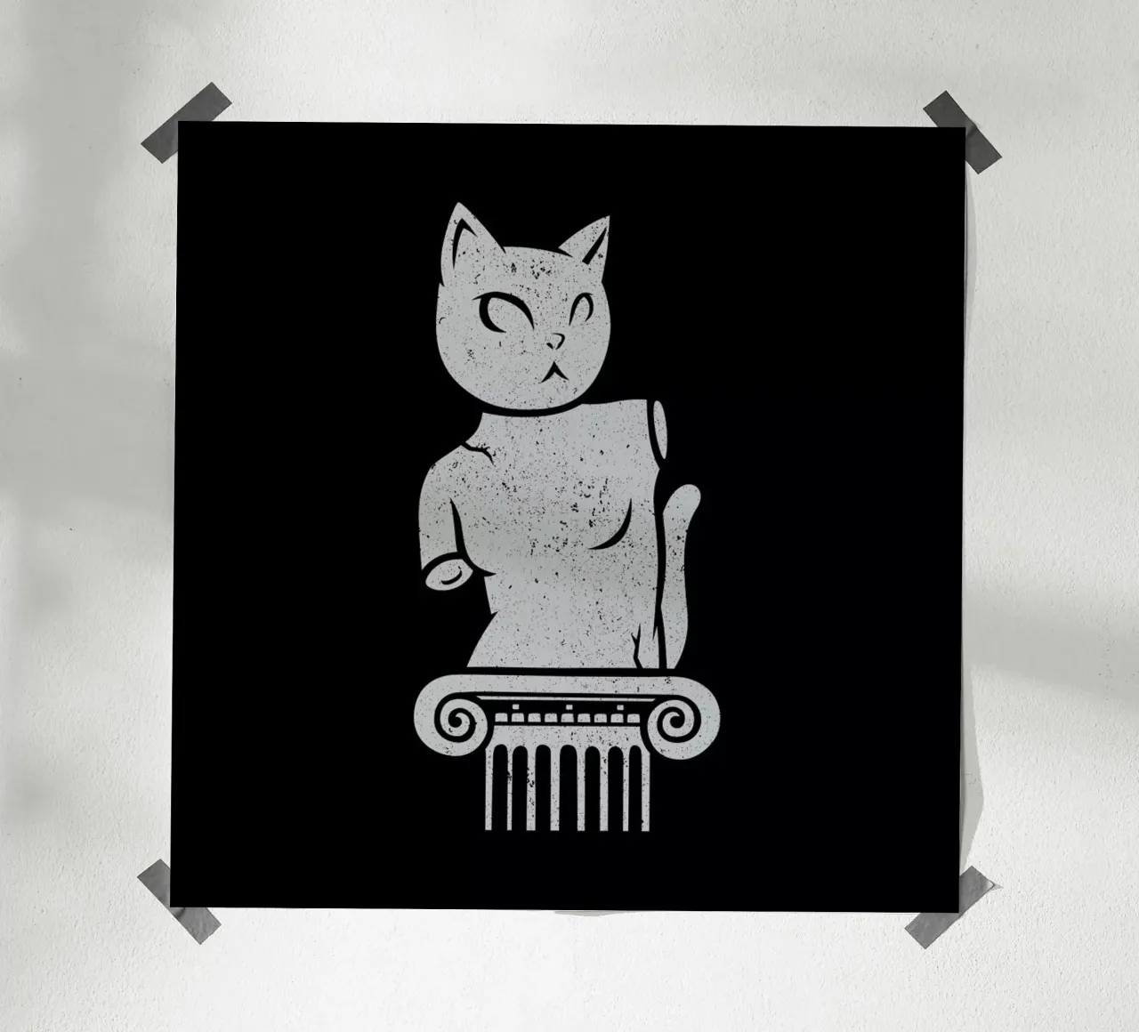 Cute Black Cat Minimalist Tongue poster da Tobe Fonseca