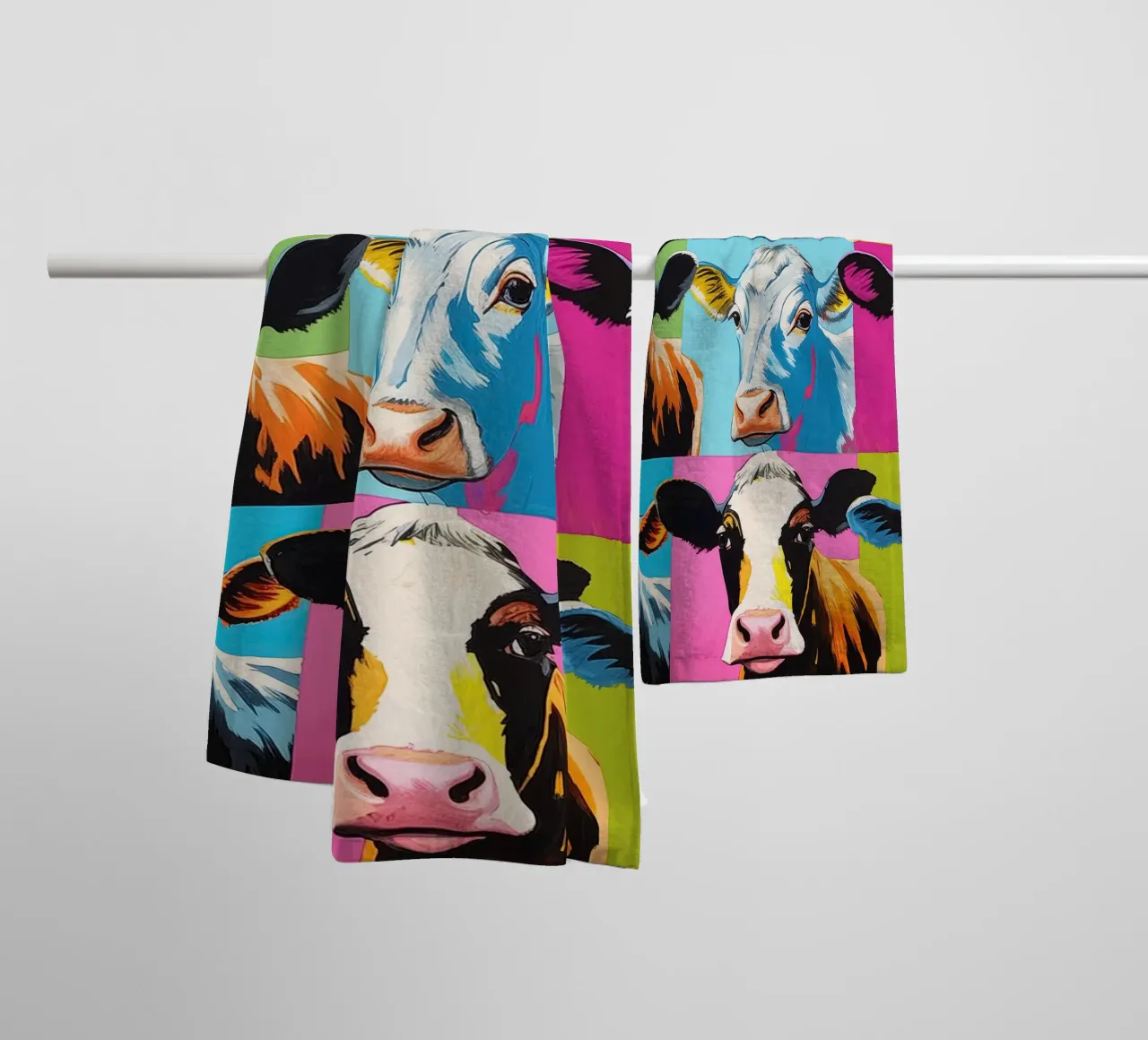 Koe pop art asciugamano da bagno da Imagine