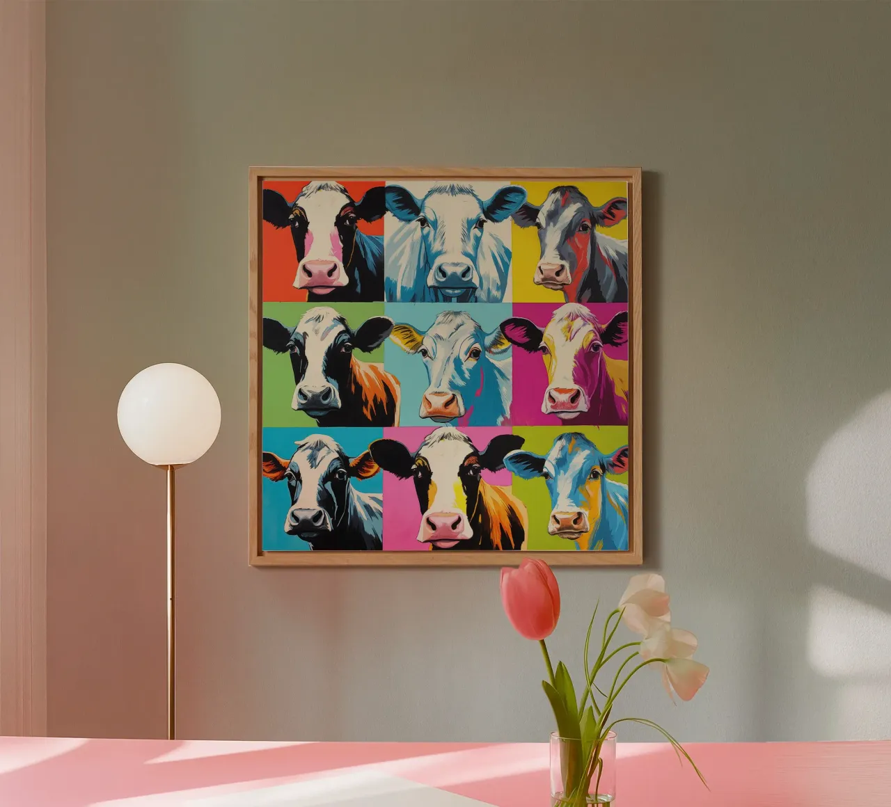 Koe pop art alu-dibond by Imagine