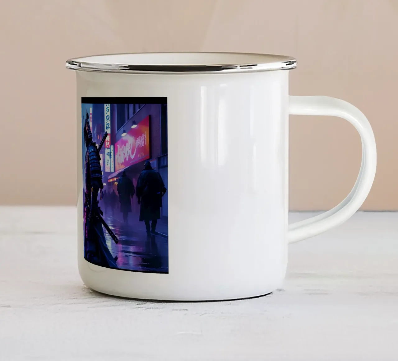 Neo Toyko Samurai 2322 tazza in smalto da Flo Klein