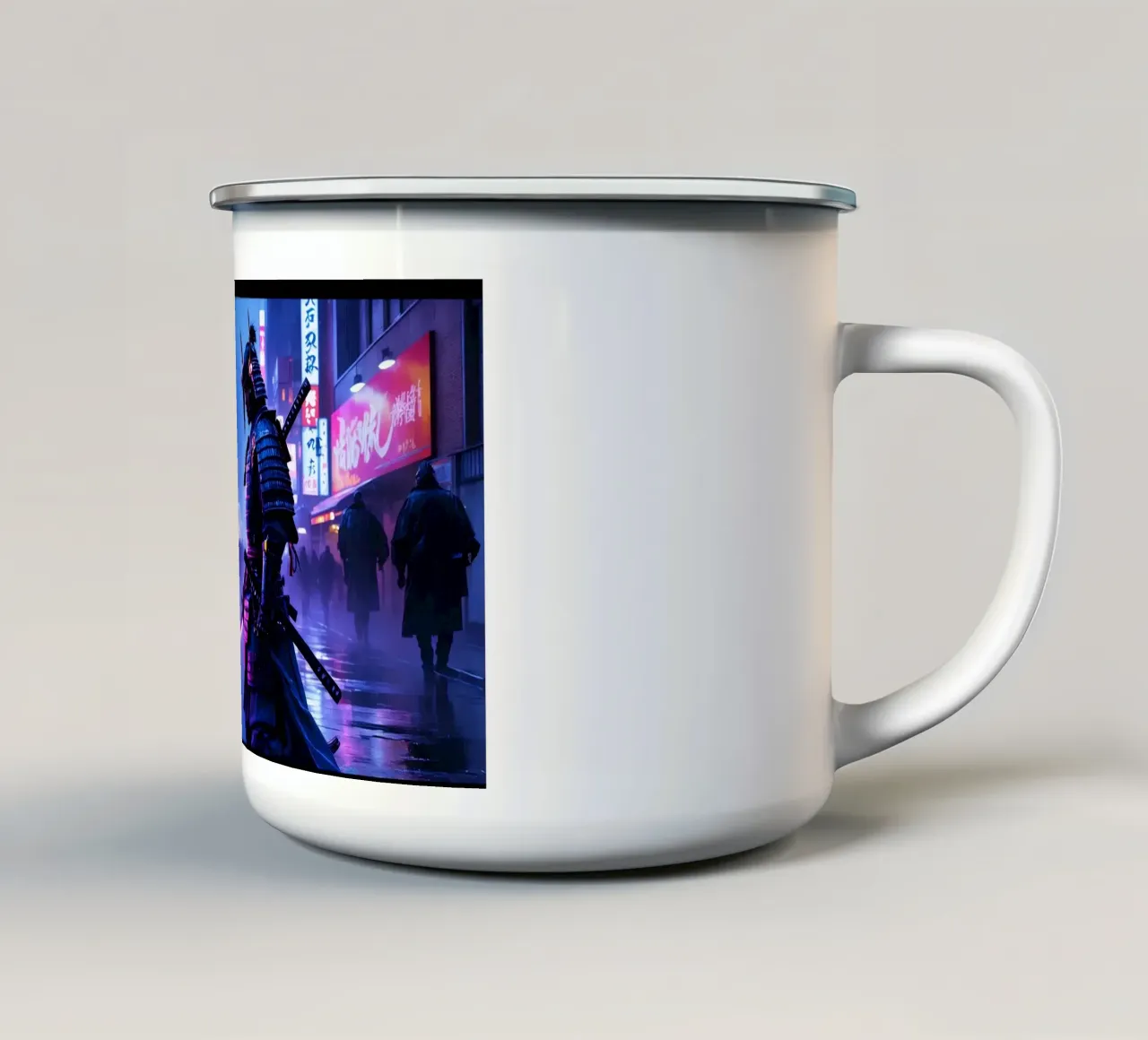 Neo Toyko Samurai 2322 tazza in smalto da Flo Klein