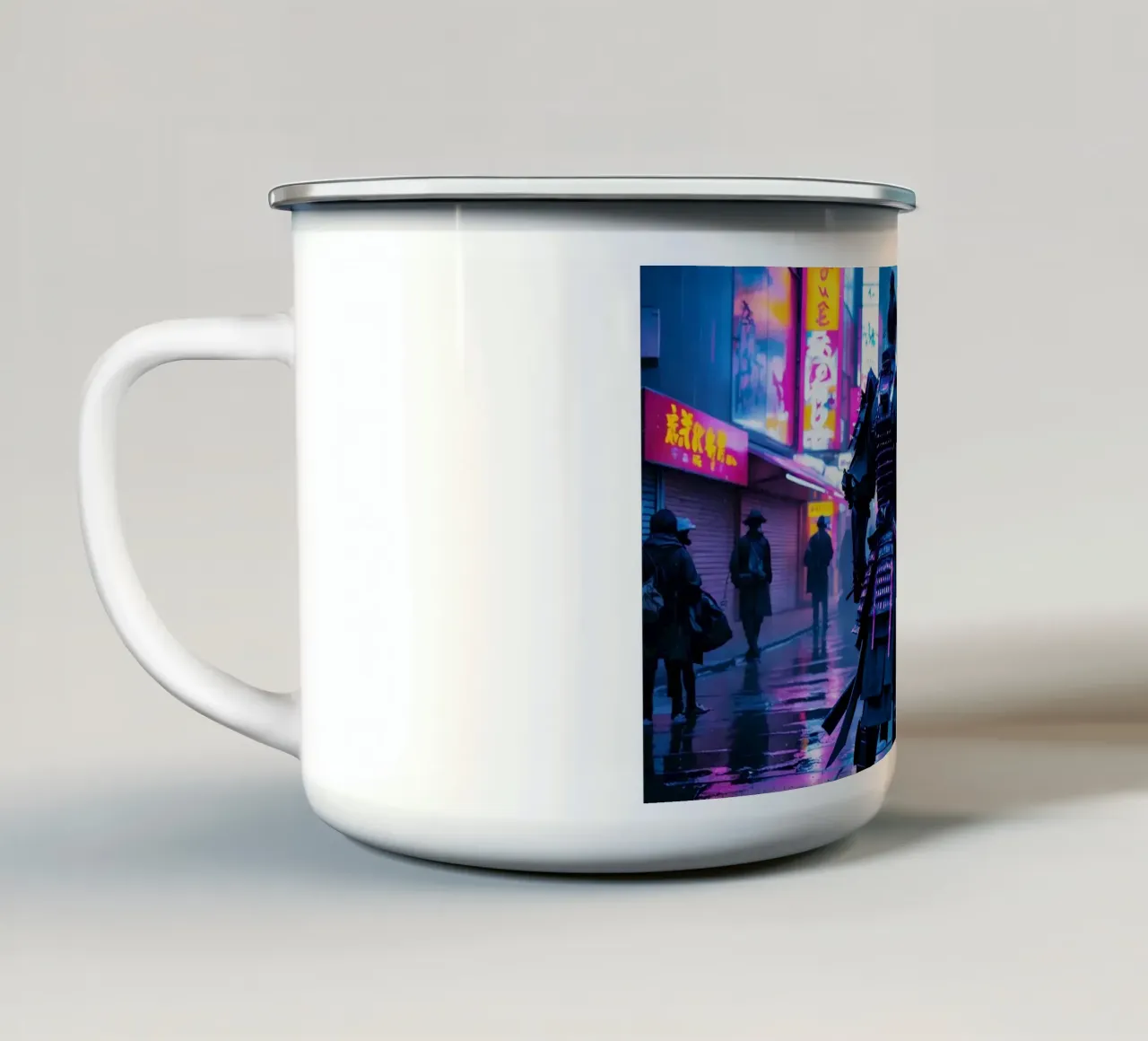 Dark Samurai tazza in smalto da Flo Klein