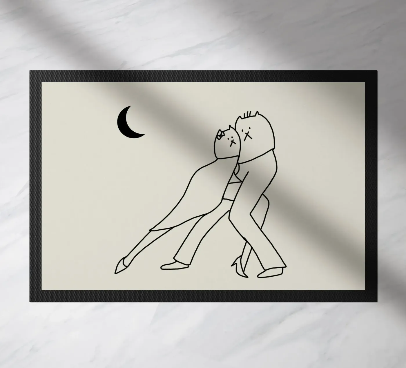 Dancing cats doormat by Little Dean