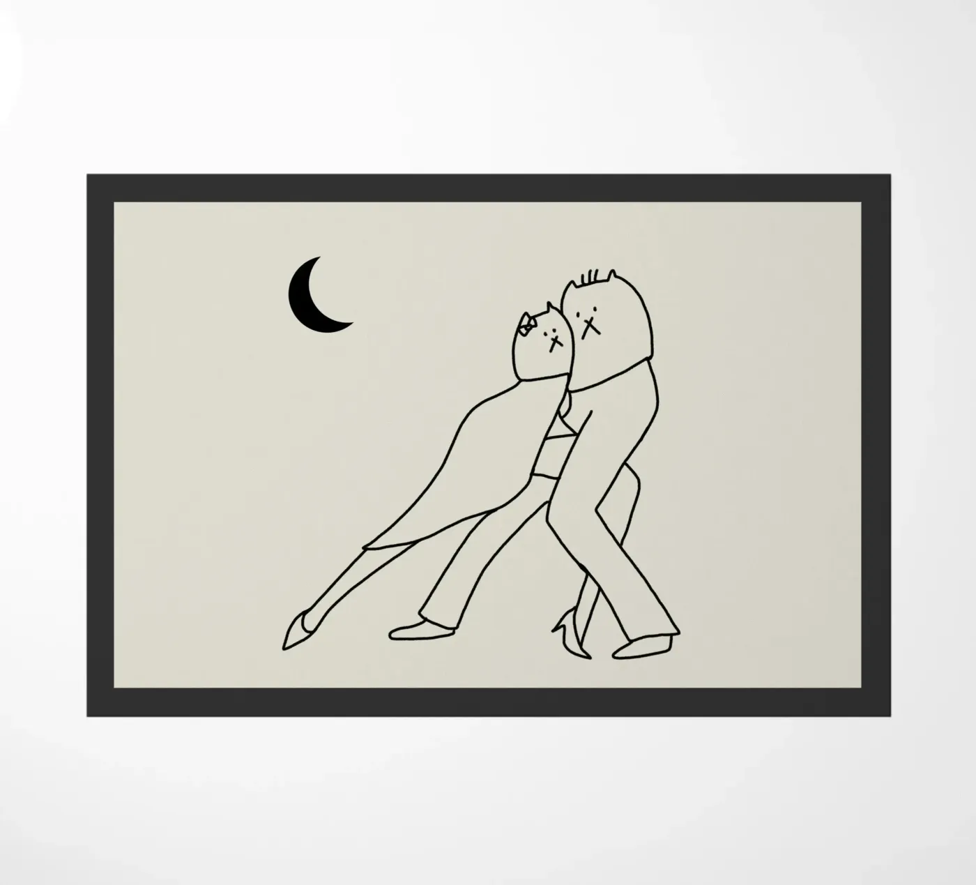 Dancing cats doormat by Little Dean