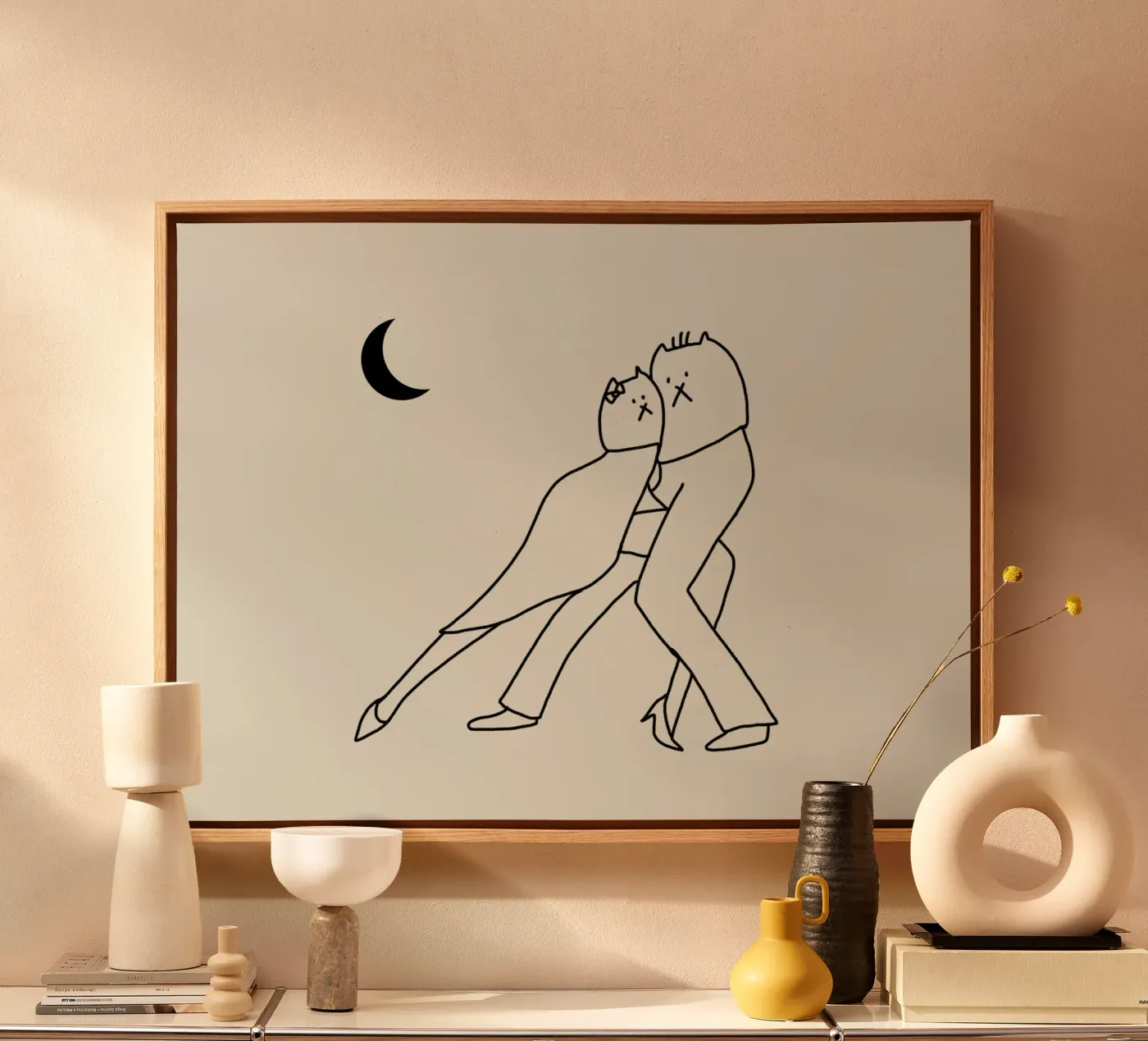 Dancing cats canvas by Little Dean