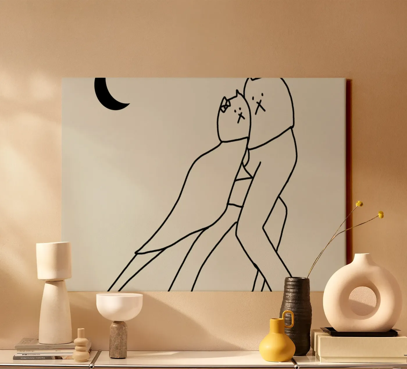 Dancing cats canvas by Little Dean