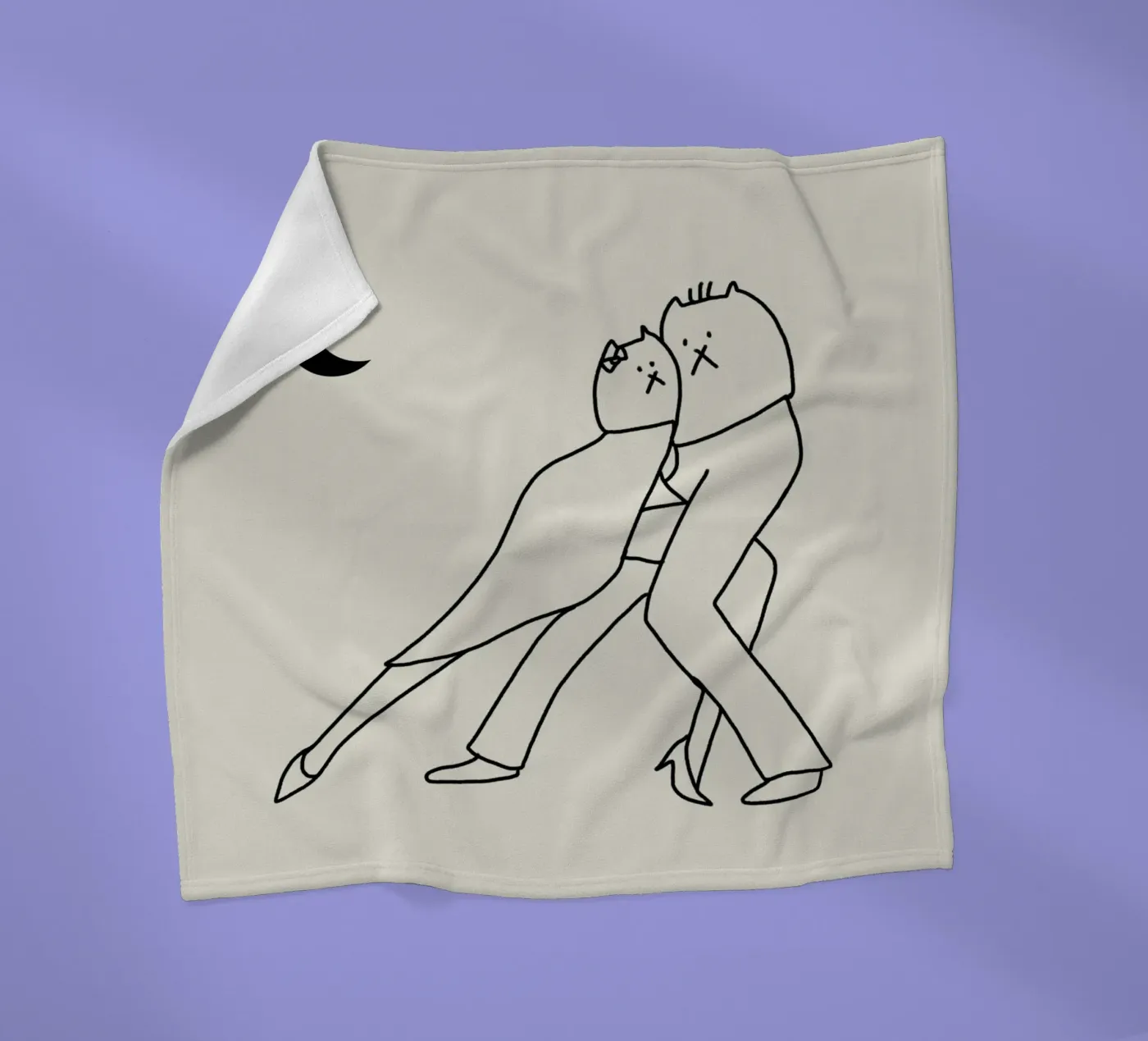 Dancing cats fleece blanket by Little Dean
