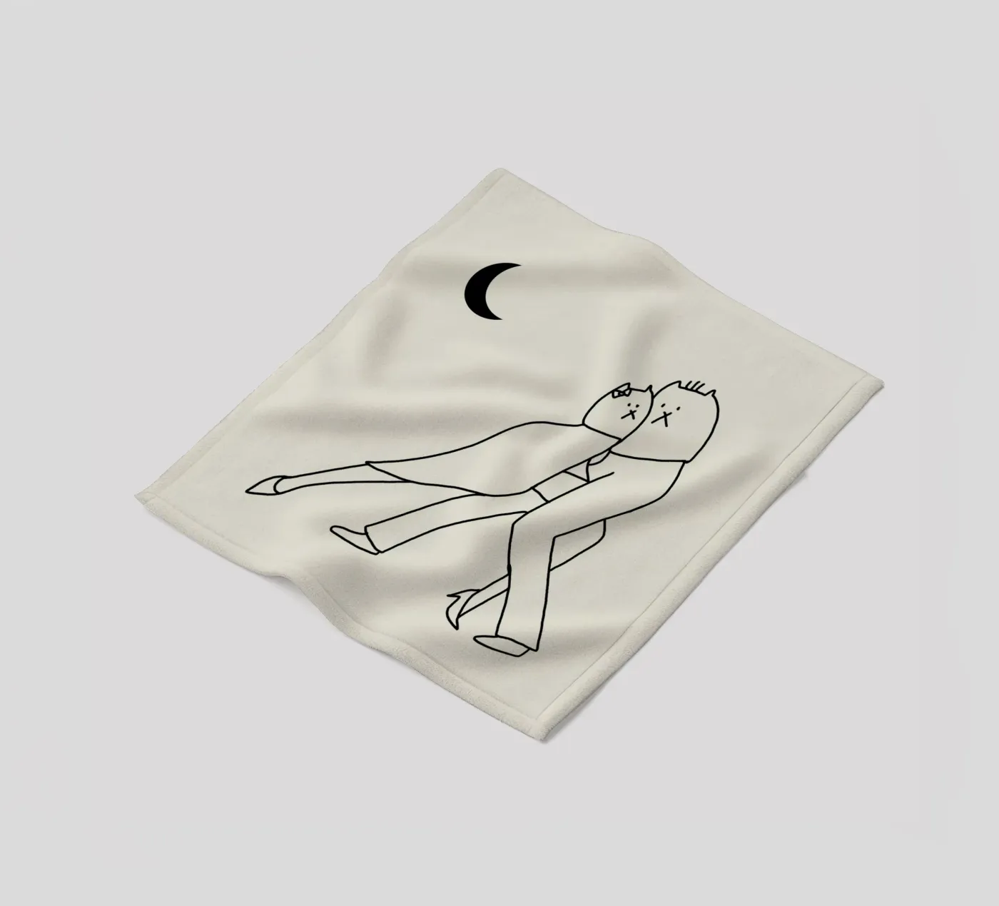 Dancing cats fleece blanket by Little Dean