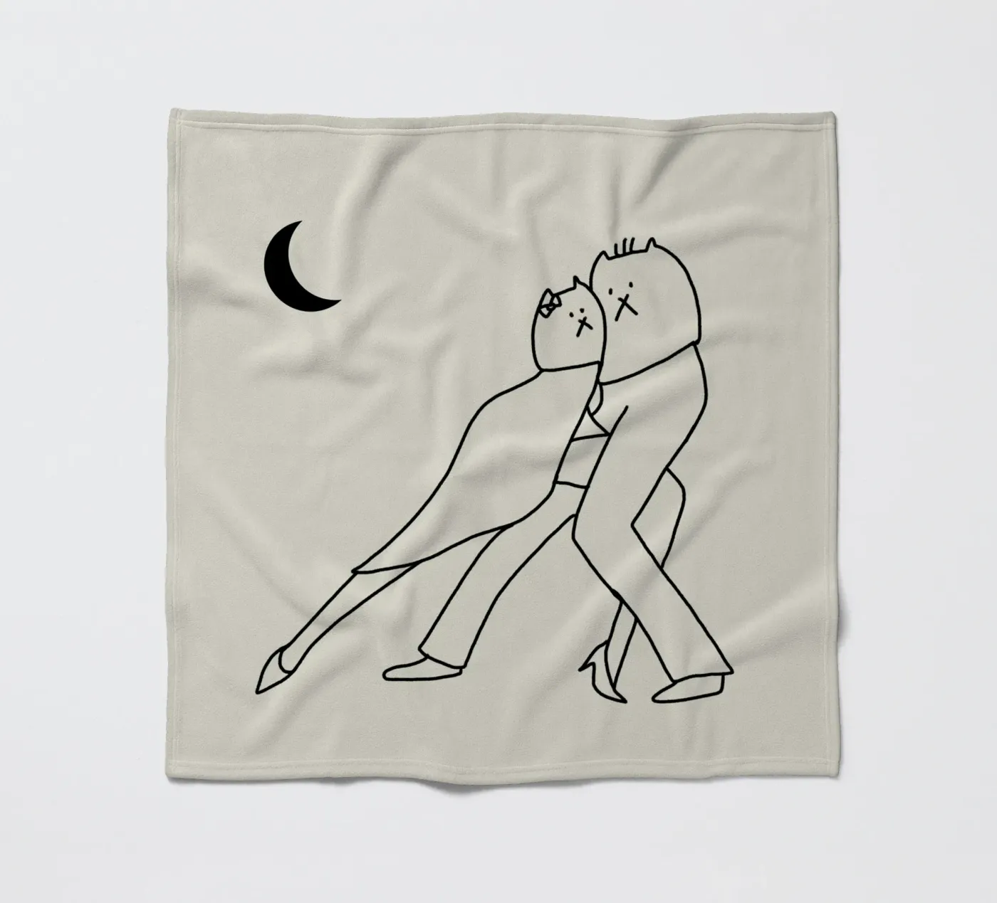 Dancing cats fleece blanket by Little Dean