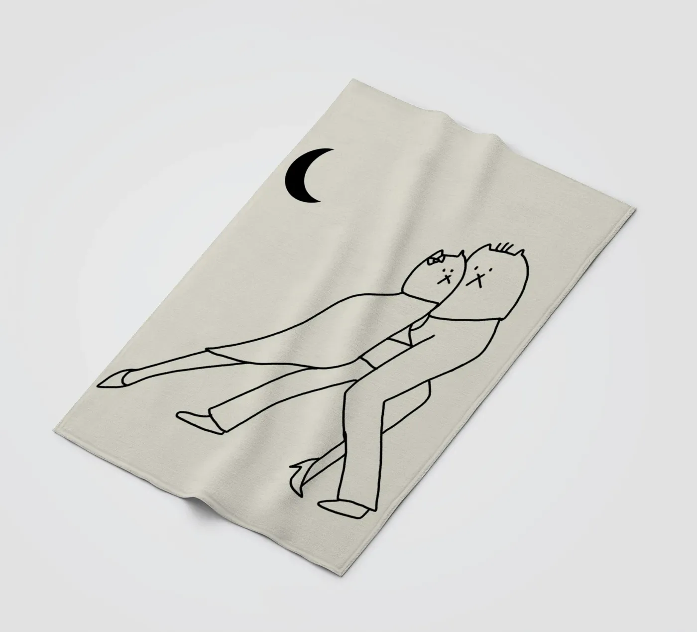 Dancing cats fleece blanket by Little Dean