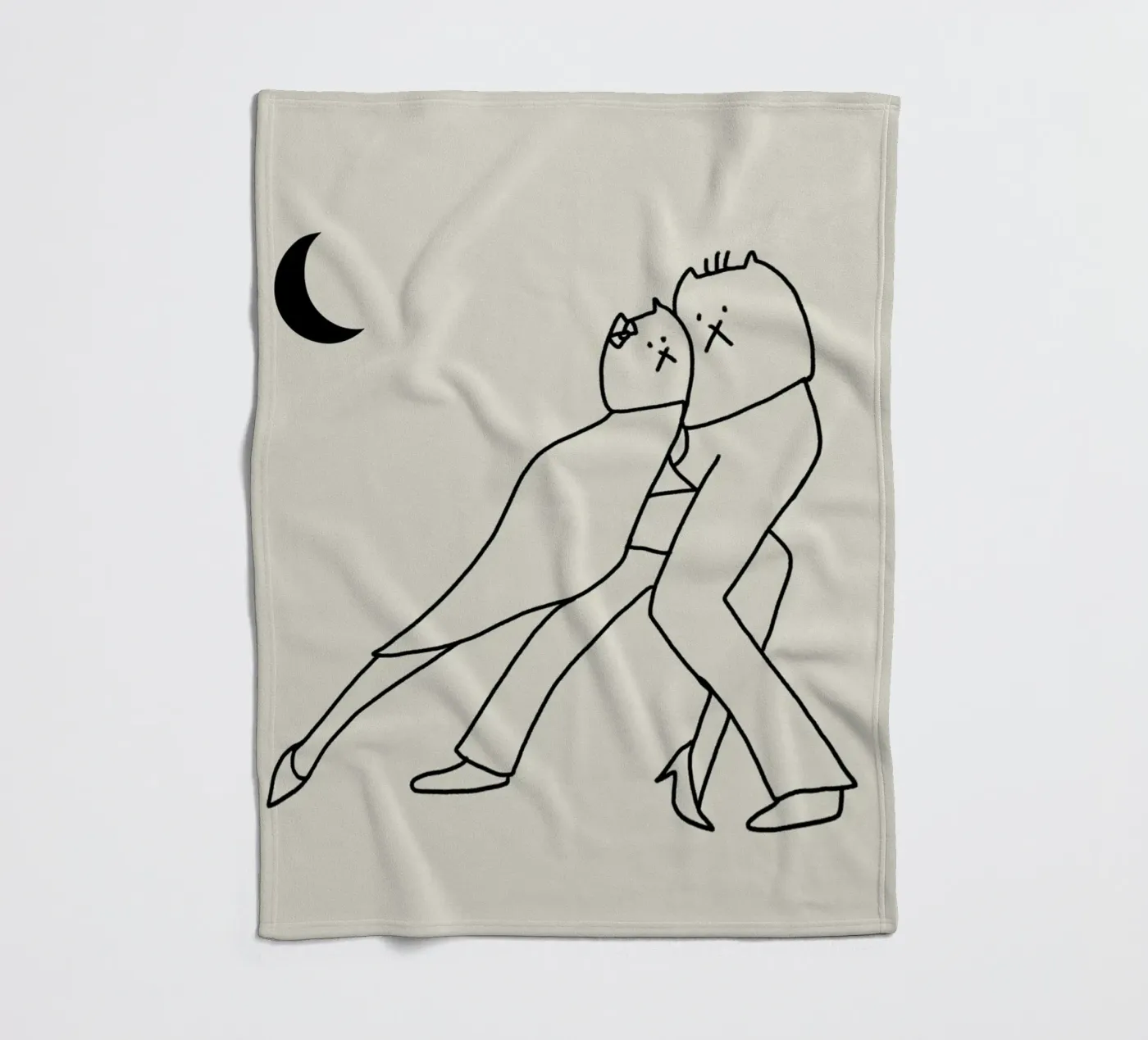 Dancing cats fleece blanket by Little Dean