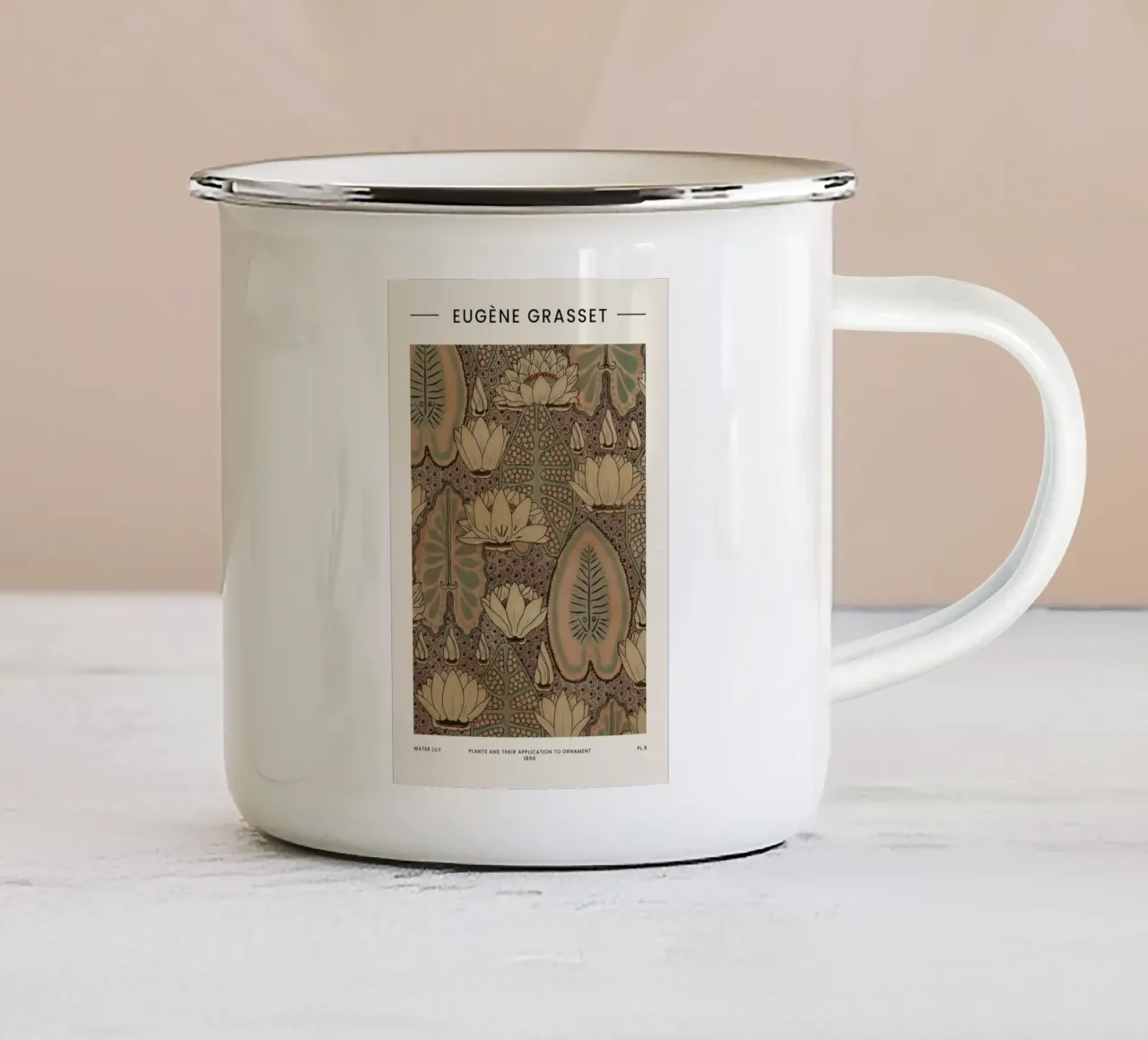 Grasset - Water Lily tazza in smalto da Vintage by JUNIQE