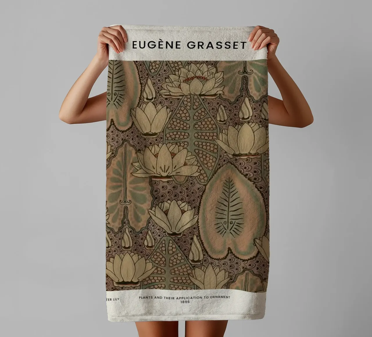 Grasset - Water Lily Handtuch von Vintage by JUNIQE