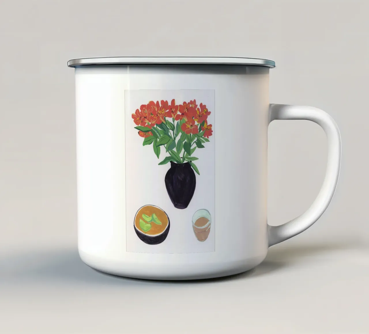 Gouache Still Life 1 tazza in smalto da Sonia Brittain