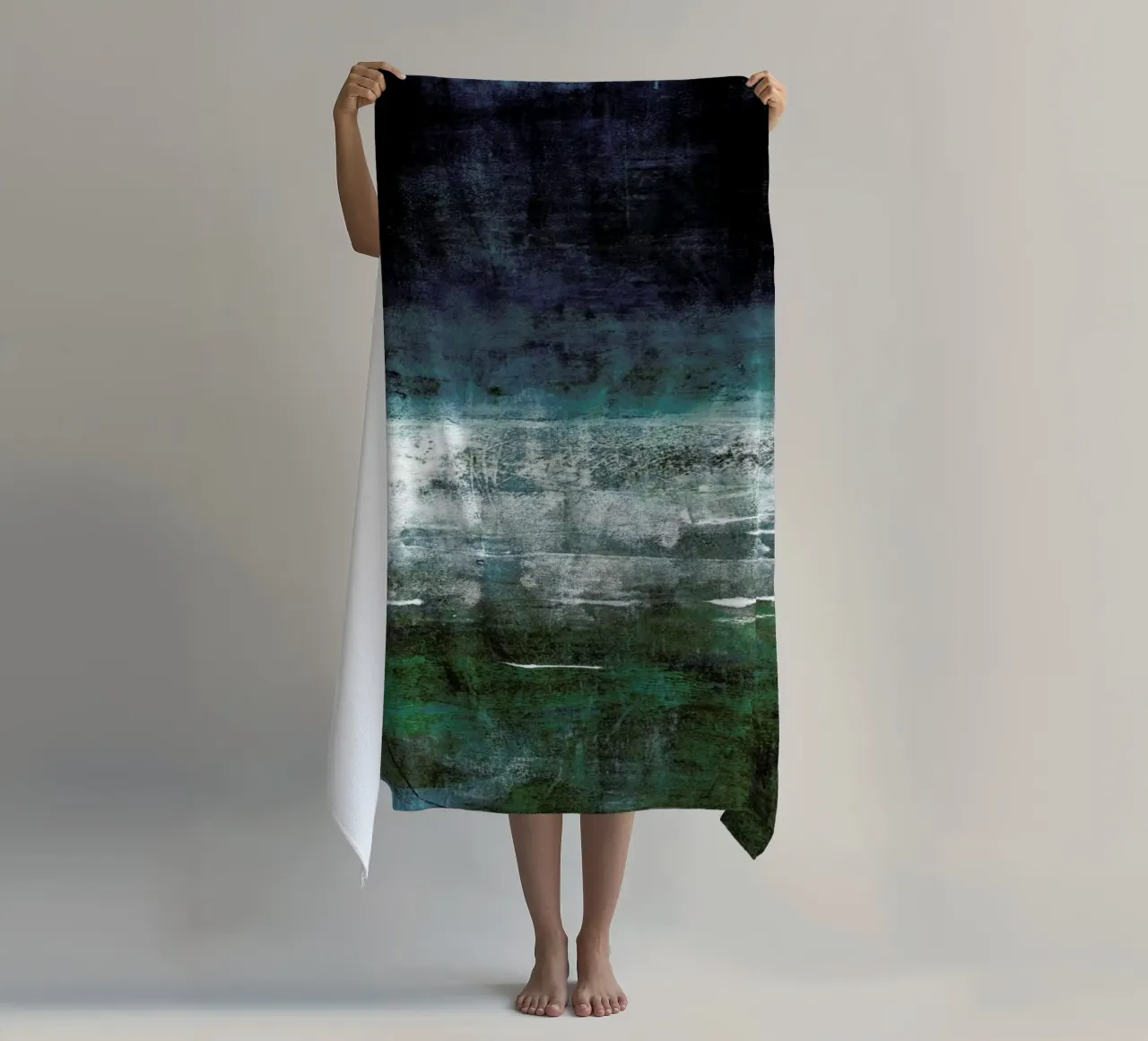 Deep Water beach towel by IRIS LEHNHARDT FINE ART