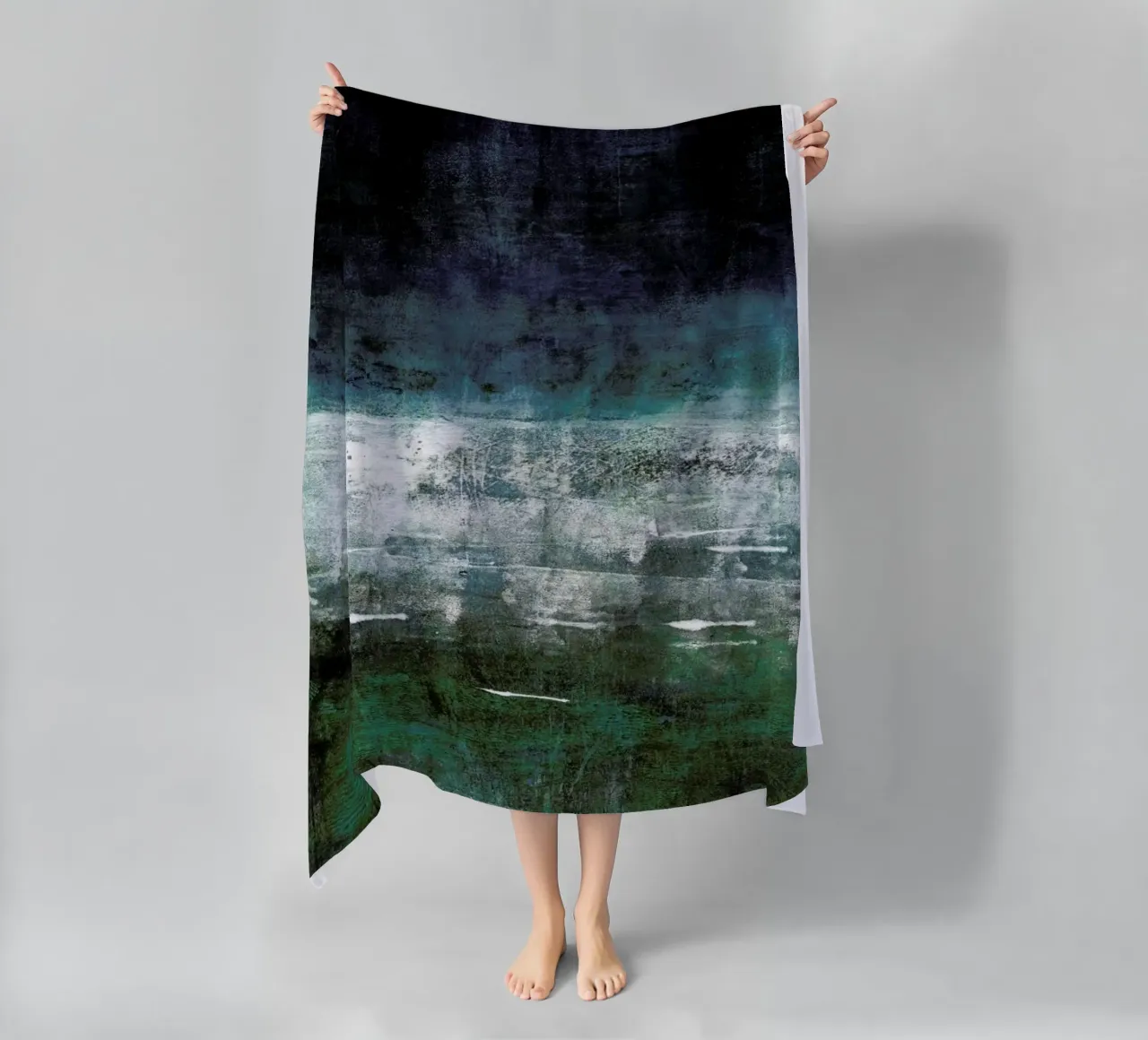 Deep Water beach towel by IRIS LEHNHARDT FINE ART