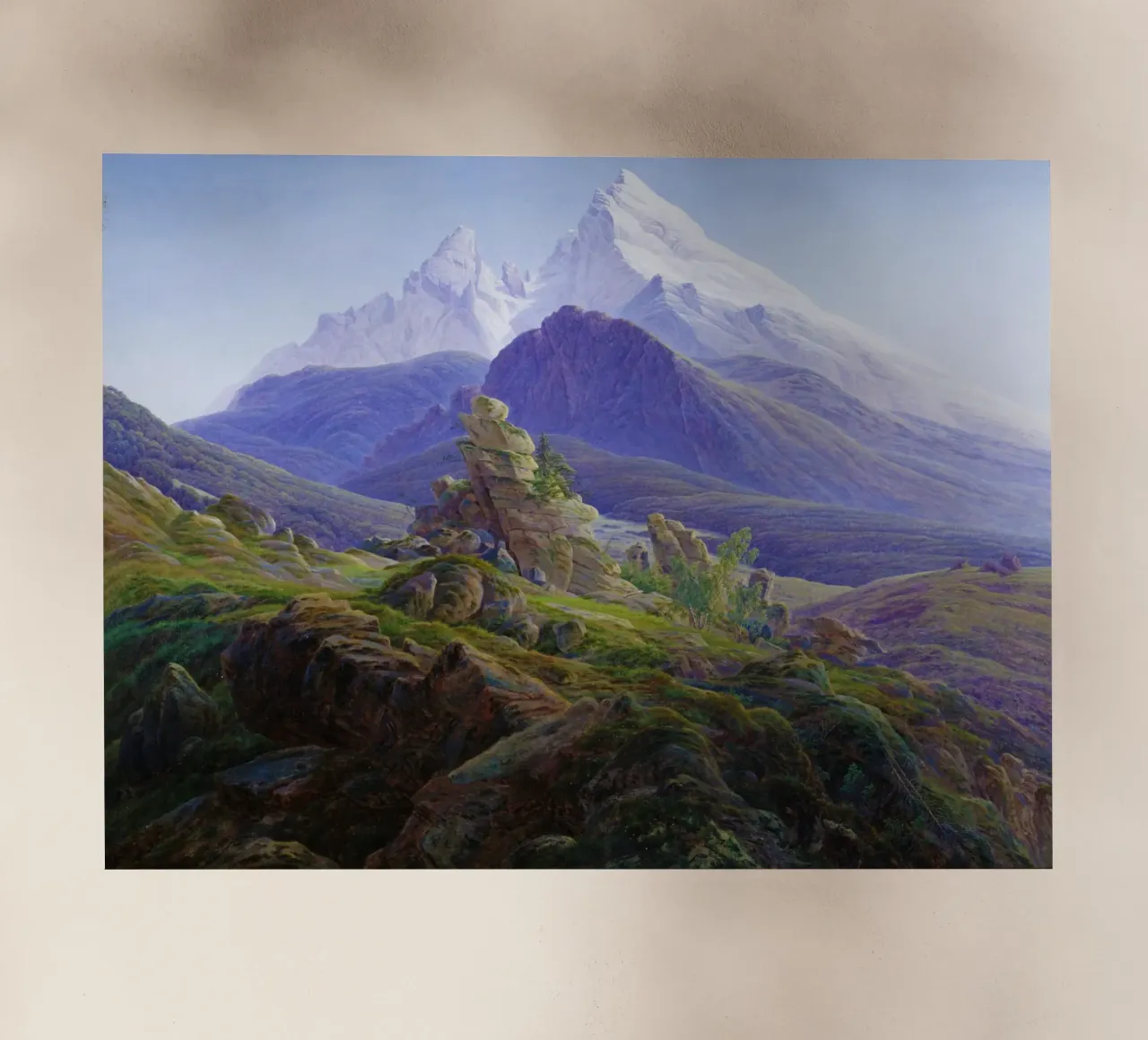 Il Watzmann Caspar David Friedrich pellicola backlit da Venus Art